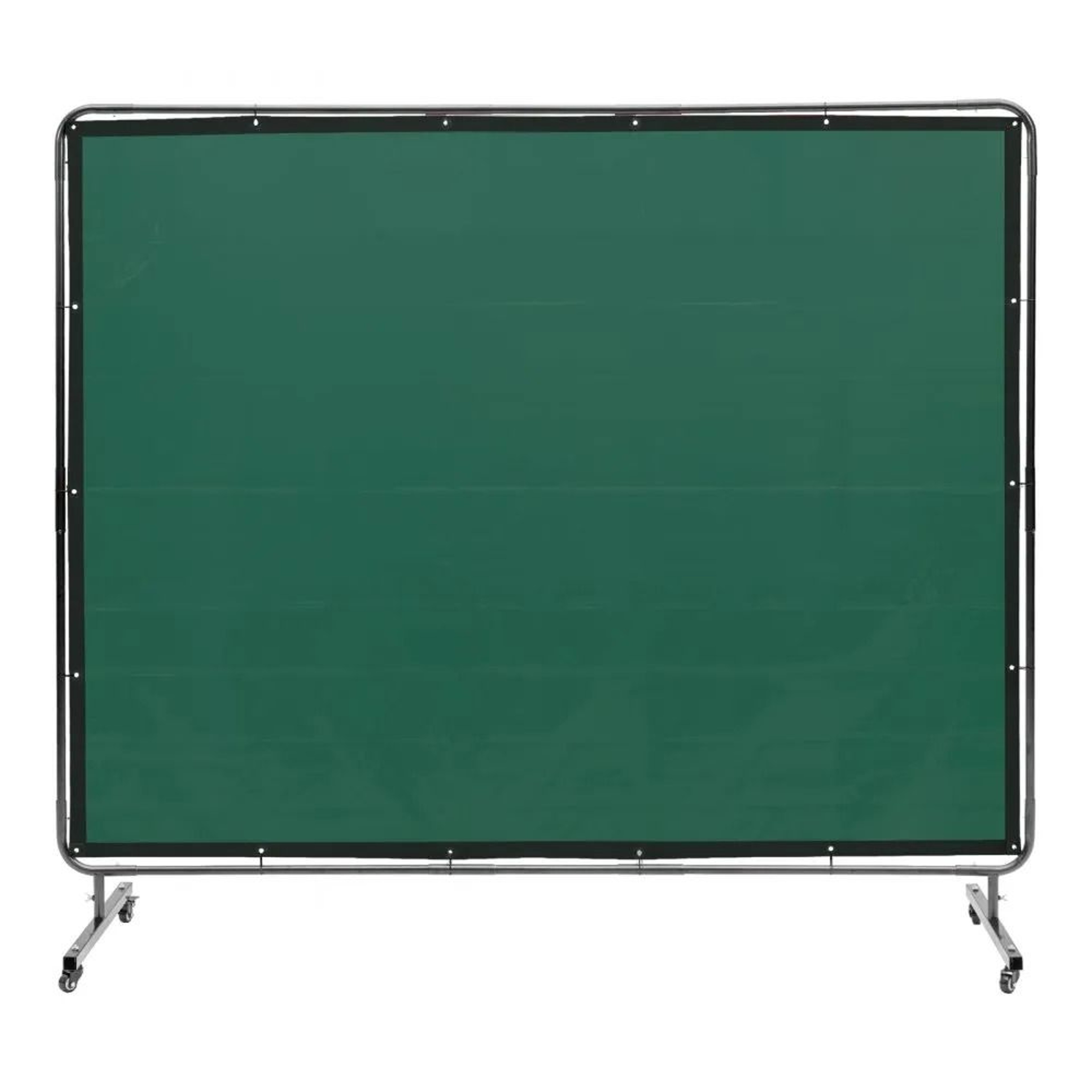 6 X 8 FT Mobile Welding Screen With Flame Resistant Curtain UV Protection And Locking Wheels 0
