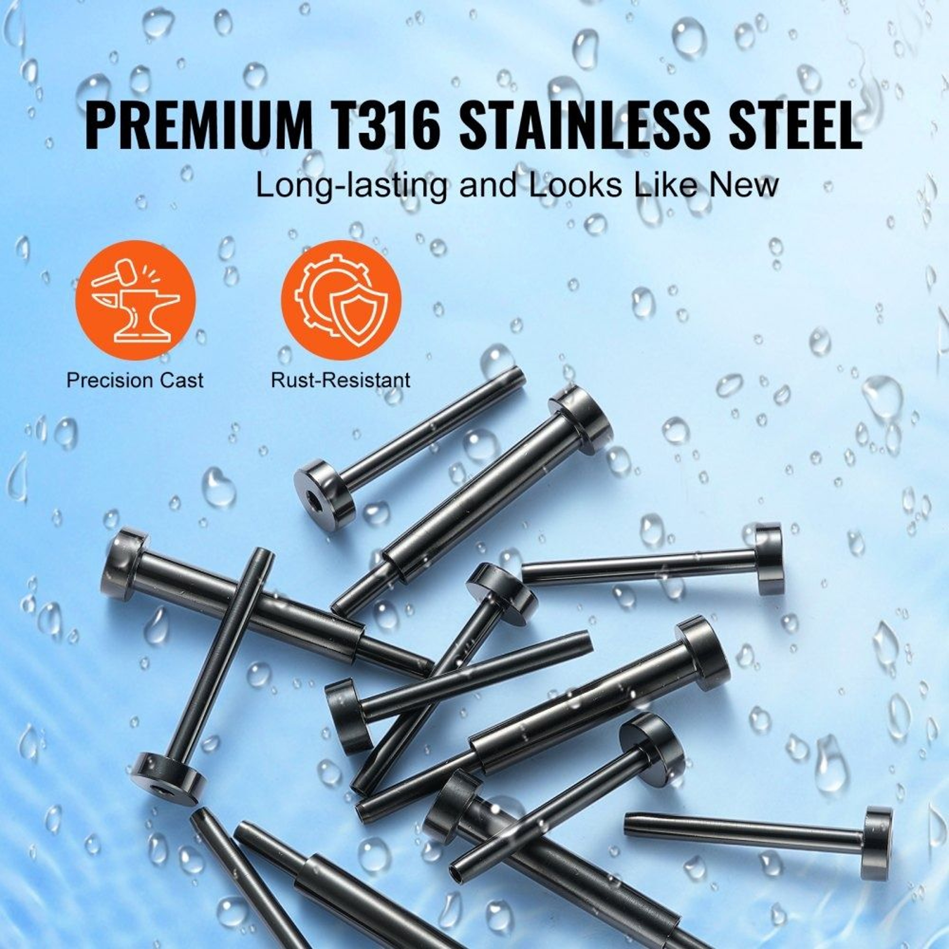 40 Pack Invisible Cable Railing Kit T316 Stainless Steel Swage Tensioner For 18 Inch Cable 1