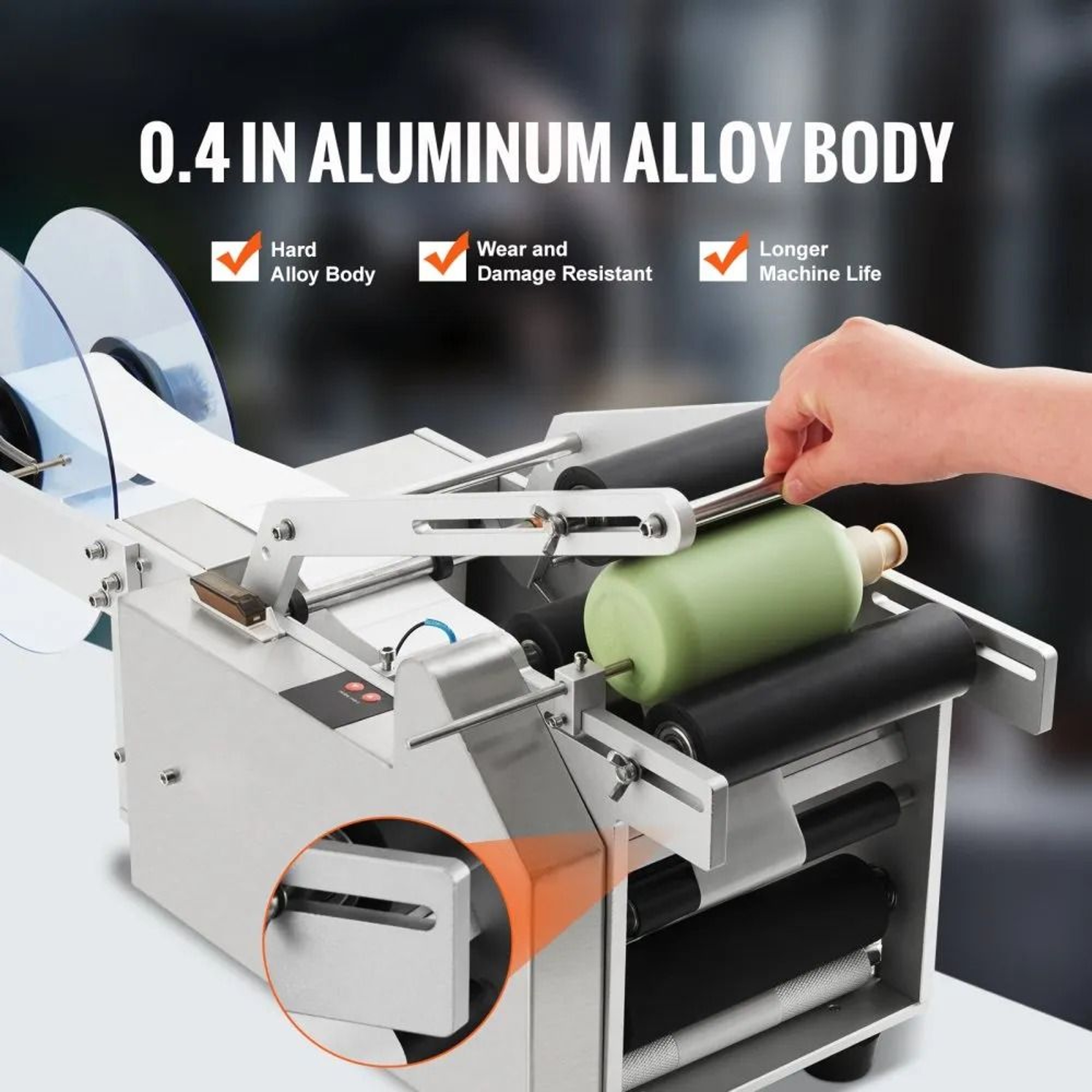 Semi Automatic Round Bottle Labeling Machine Electric Label Applicator With Precision Sensor 1