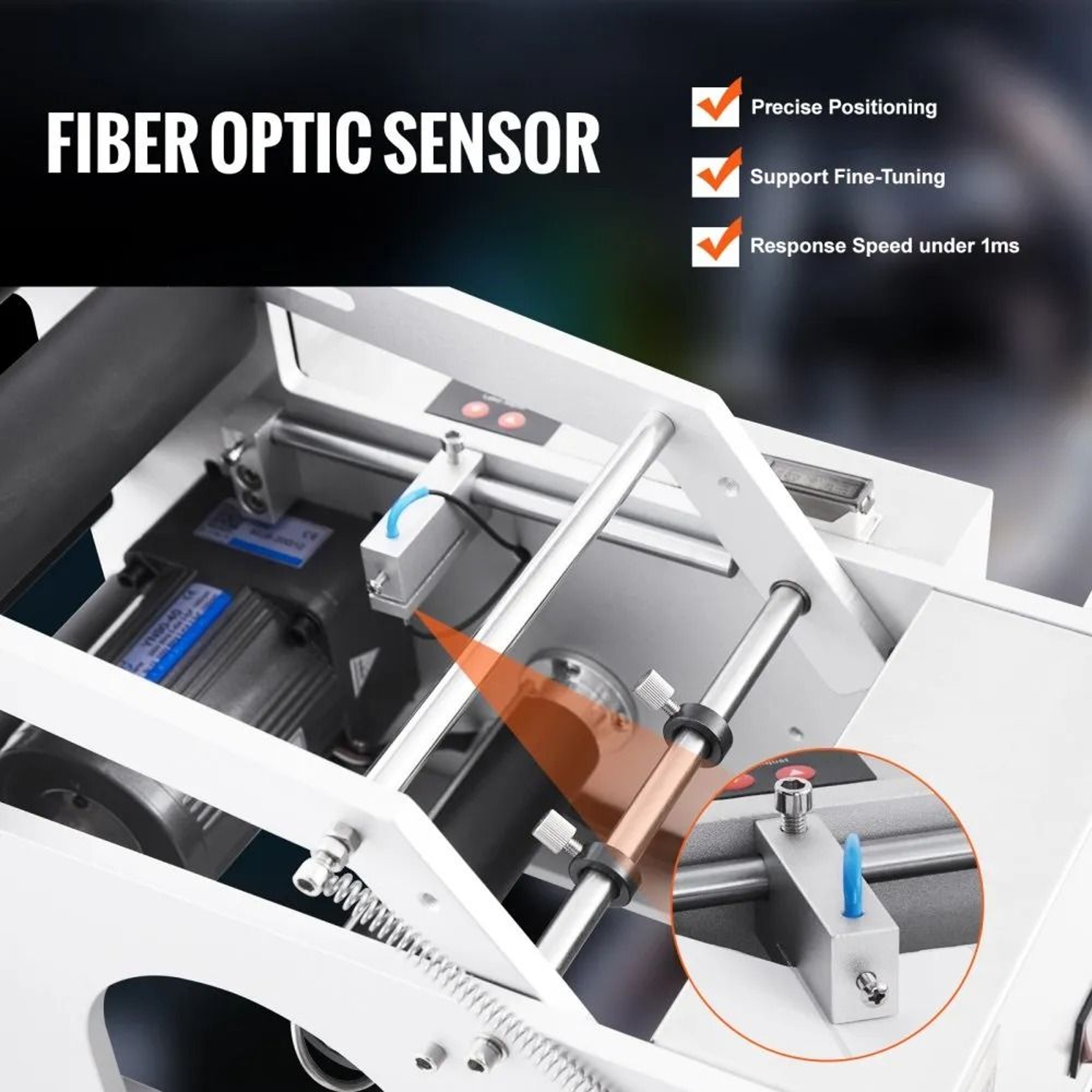 Semi Automatic Round Bottle Labeling Machine Electric Label Applicator With Precision Sensor 4