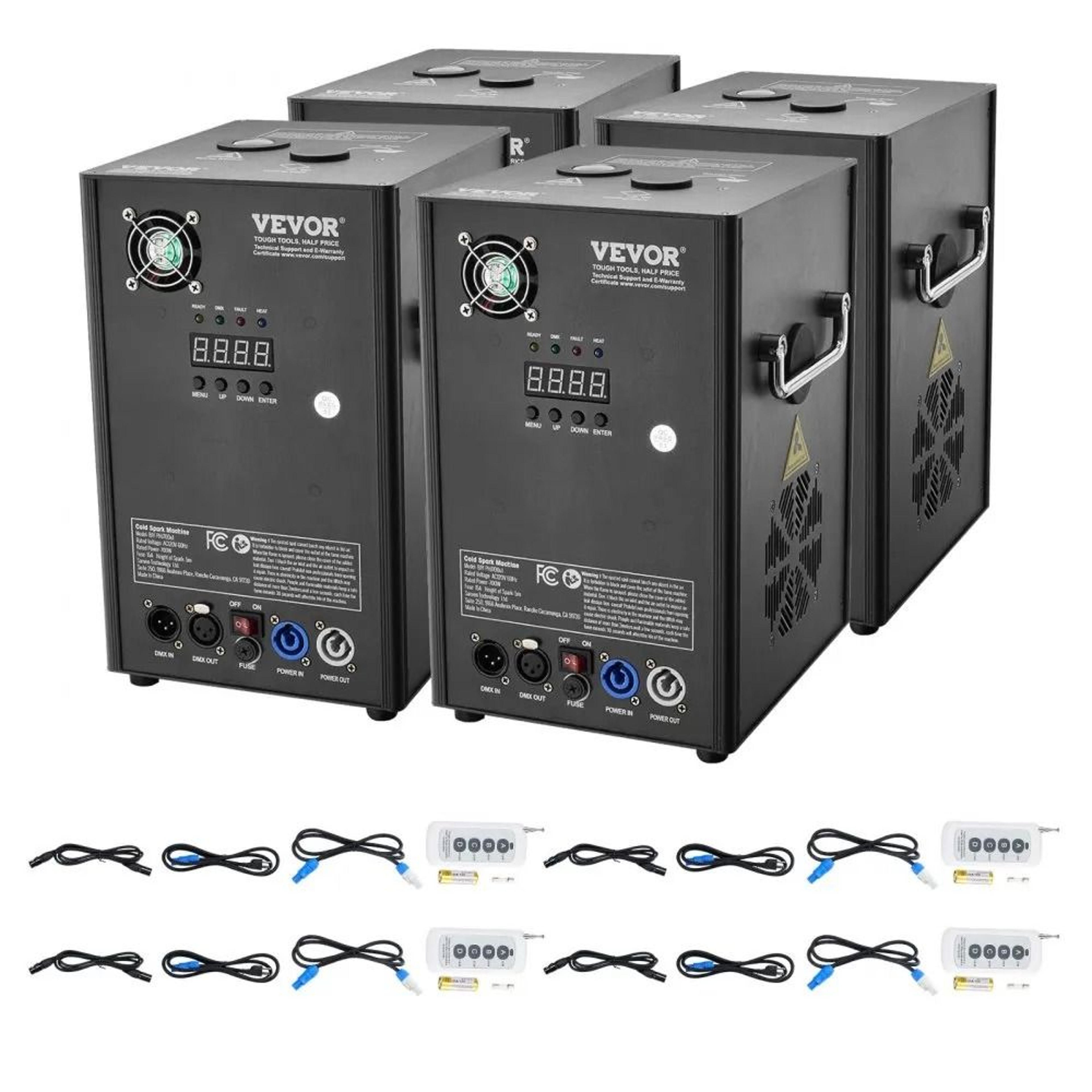 700W Cold Spark Machine 4 Pack DMX Stage Spark Fountain For Weddings Parties And Events 0