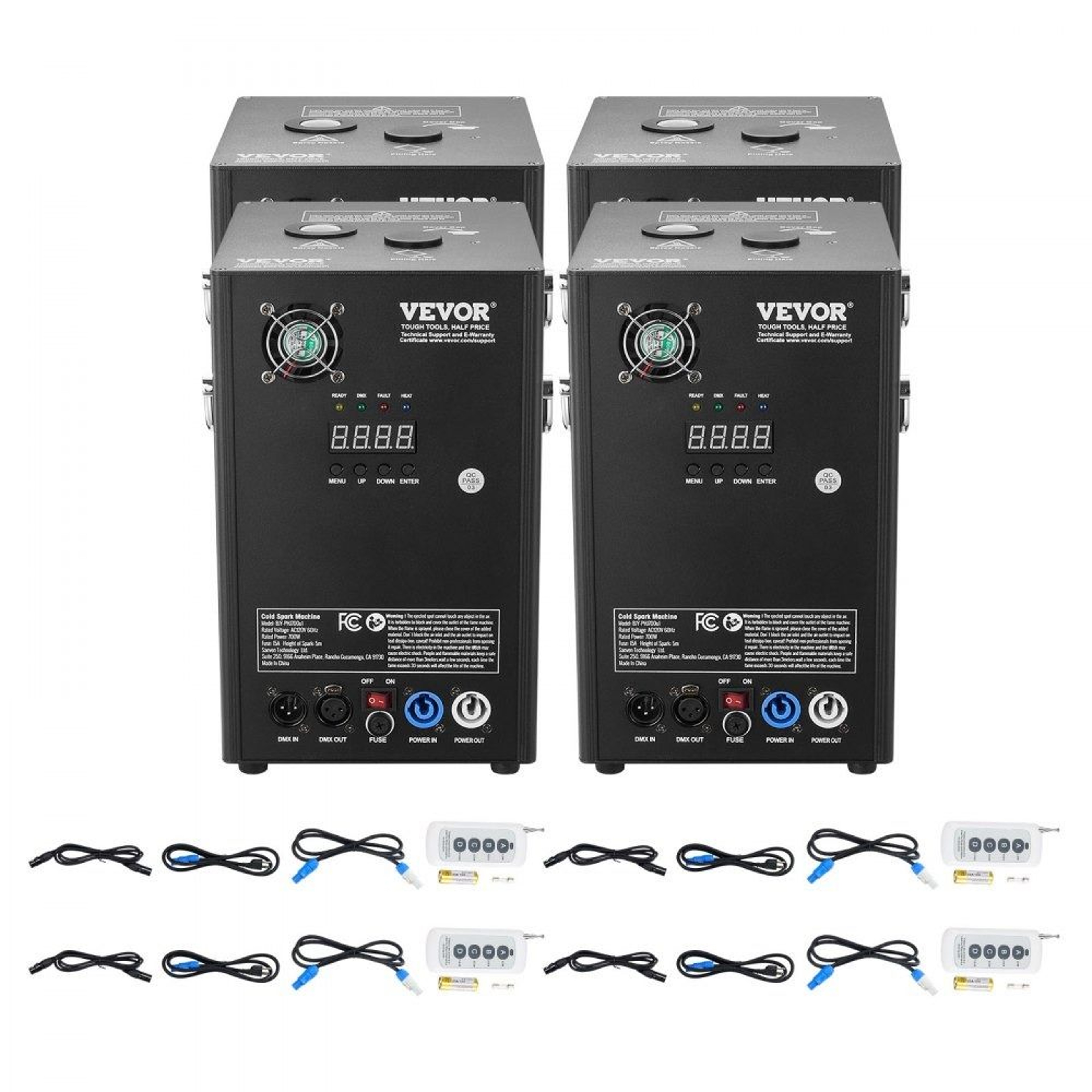 700W Cold Spark Machine 4 Pack DMX Stage Spark Fountain For Weddings Parties And Events 7