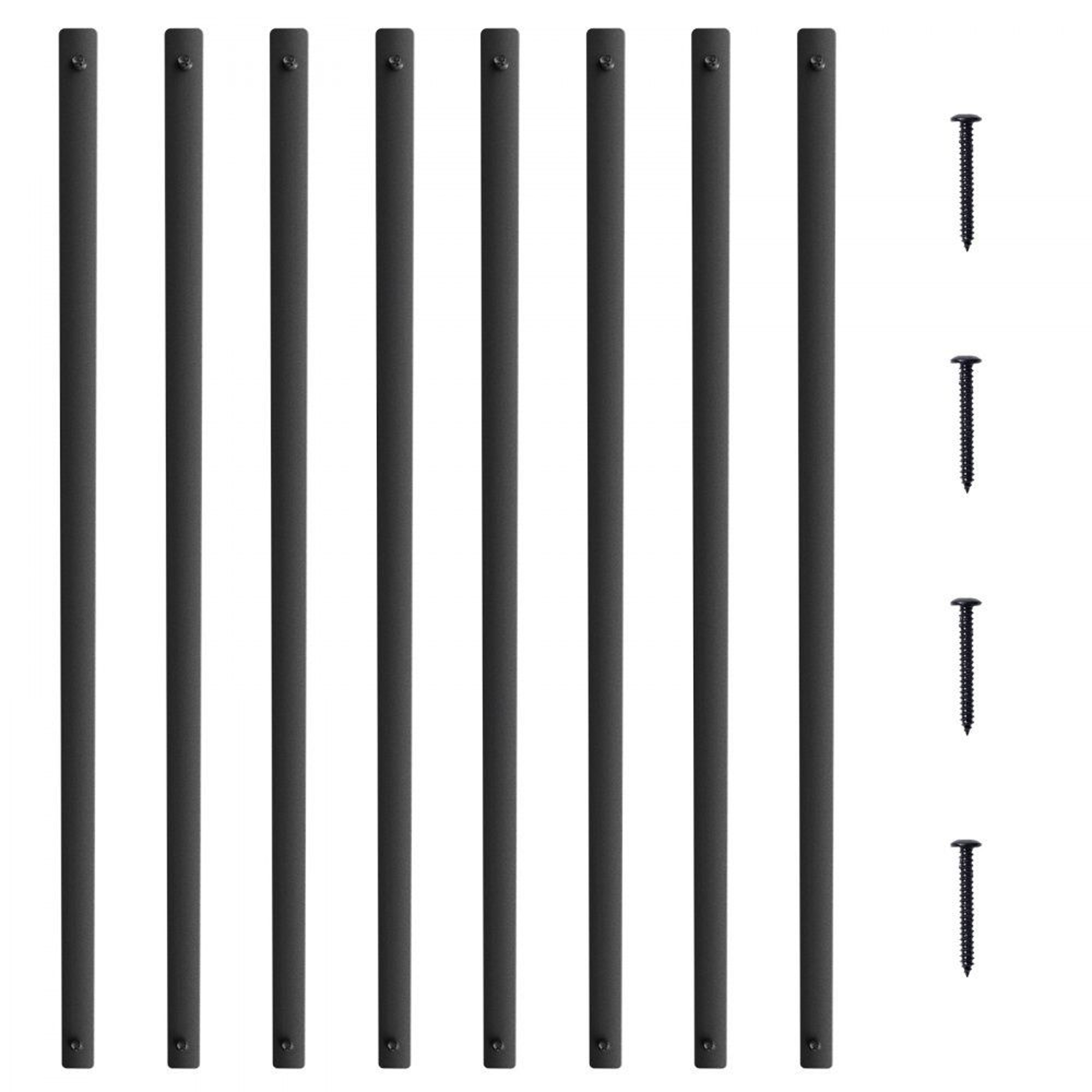 32 Inch Aluminum Deck Balusters 51 Pack Black Metal Stair Railing Spindles 6