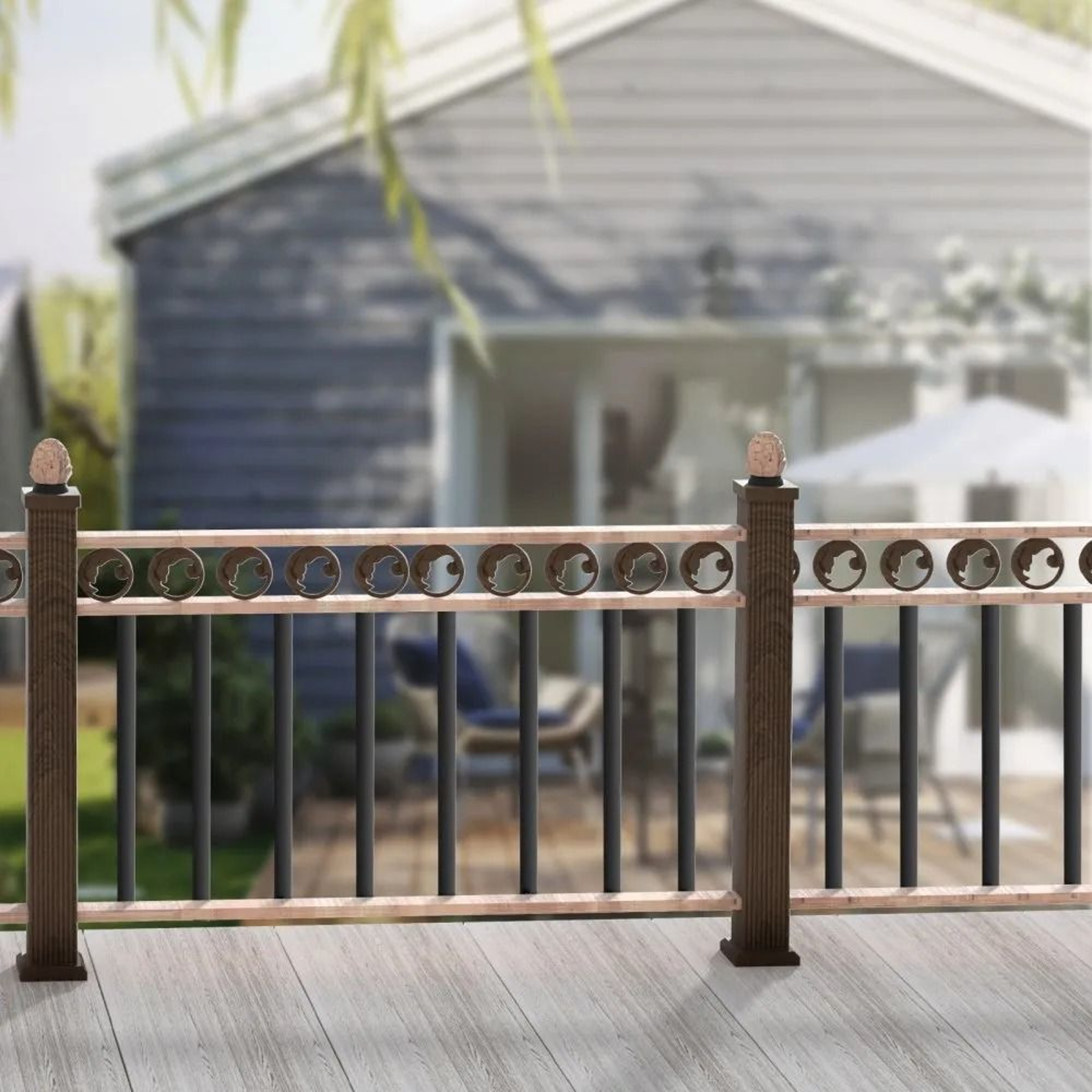 295 Inch Aluminum Stair Balusters 51 Pack Black Deck Railing Spindles For Stairs Porch And Balcony 3