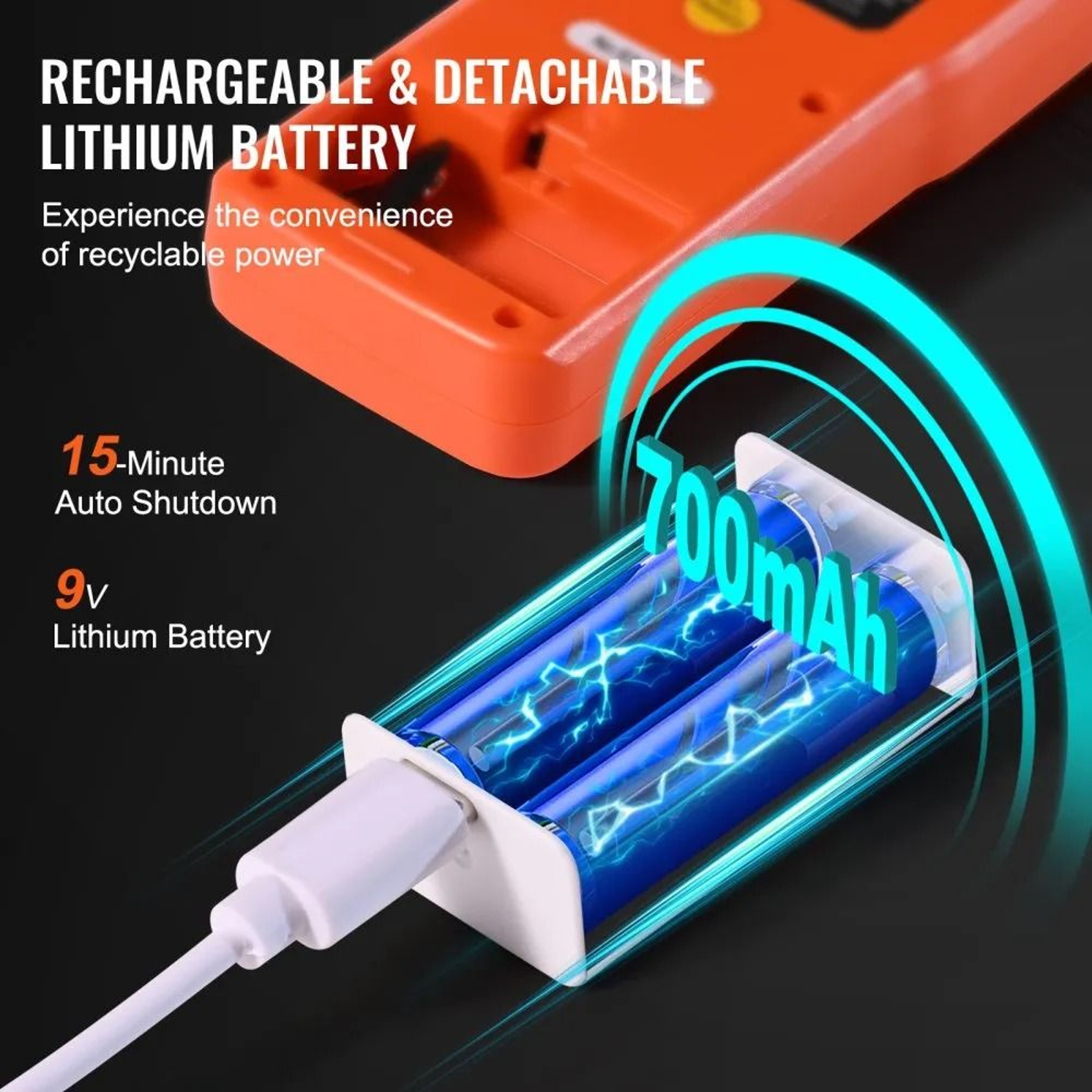 3 In 1 EMF Meter Rechargeable Electromagnetic Radiation Detector With Digital LCD 2