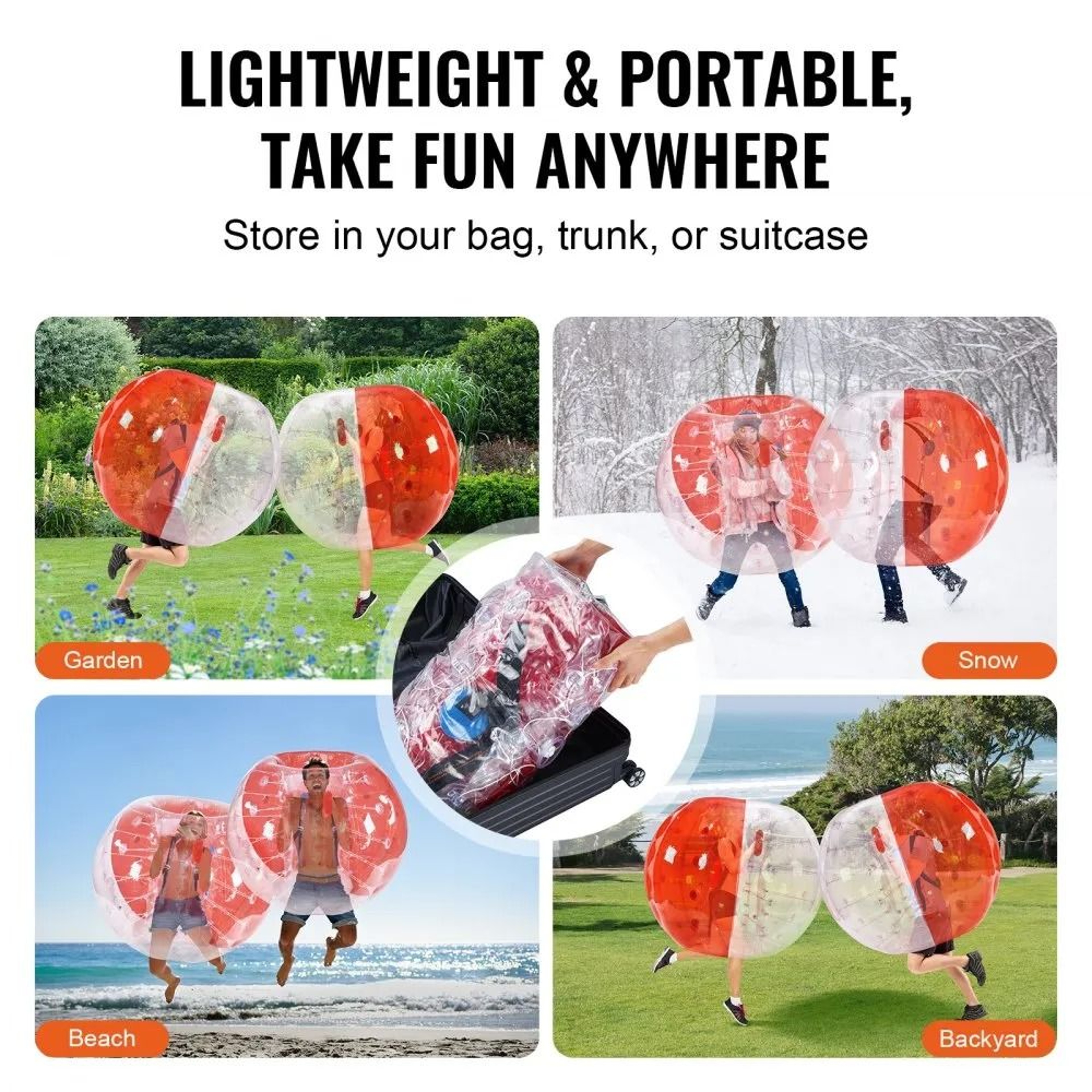 5FT Inflatable Bumper Ball Body Zorb Ball For Teens And Adults Outdoor Team Games 5
