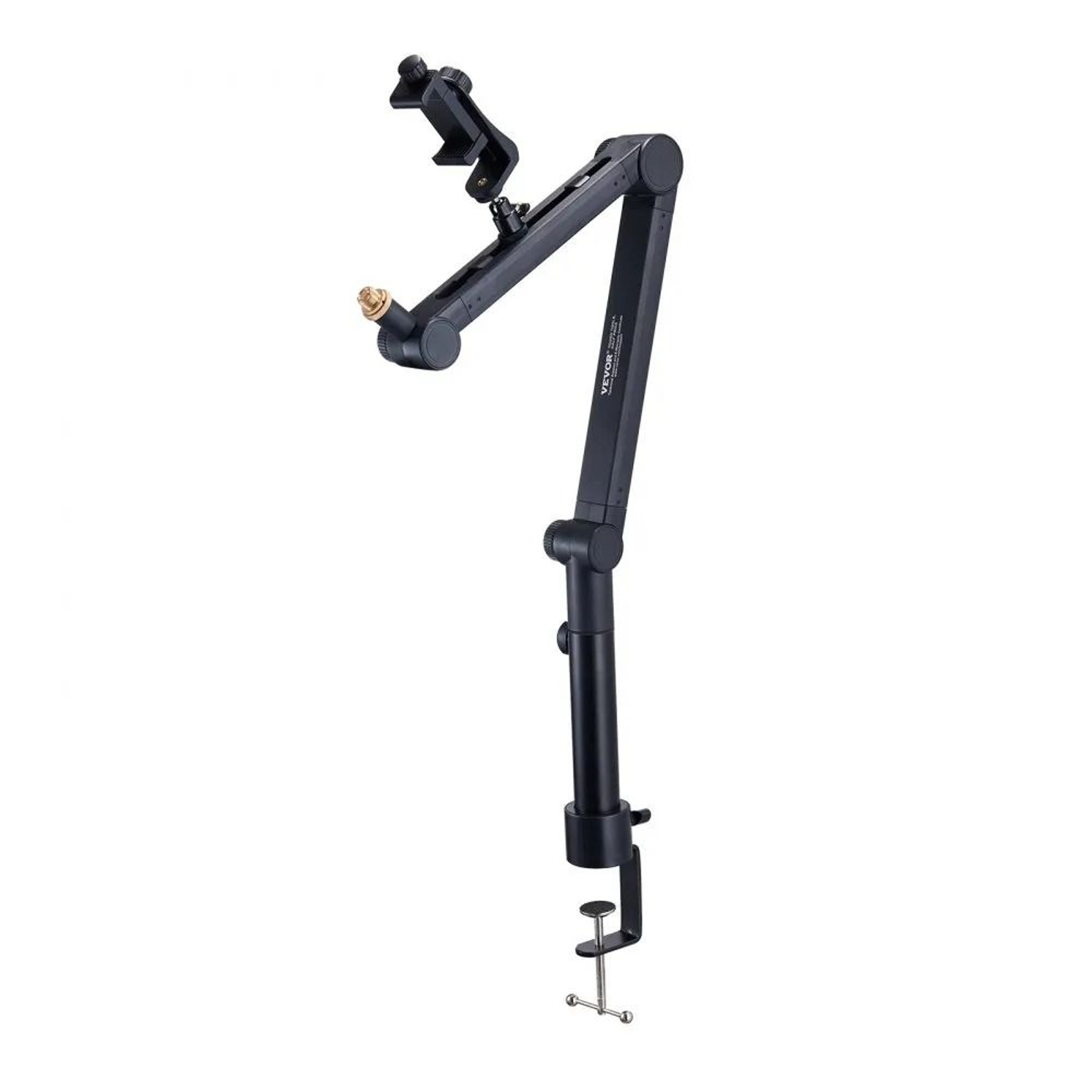 Adjustable Microphone Boom Arm With Desk Mount Phone Holder And Universal Mic Adapter 0