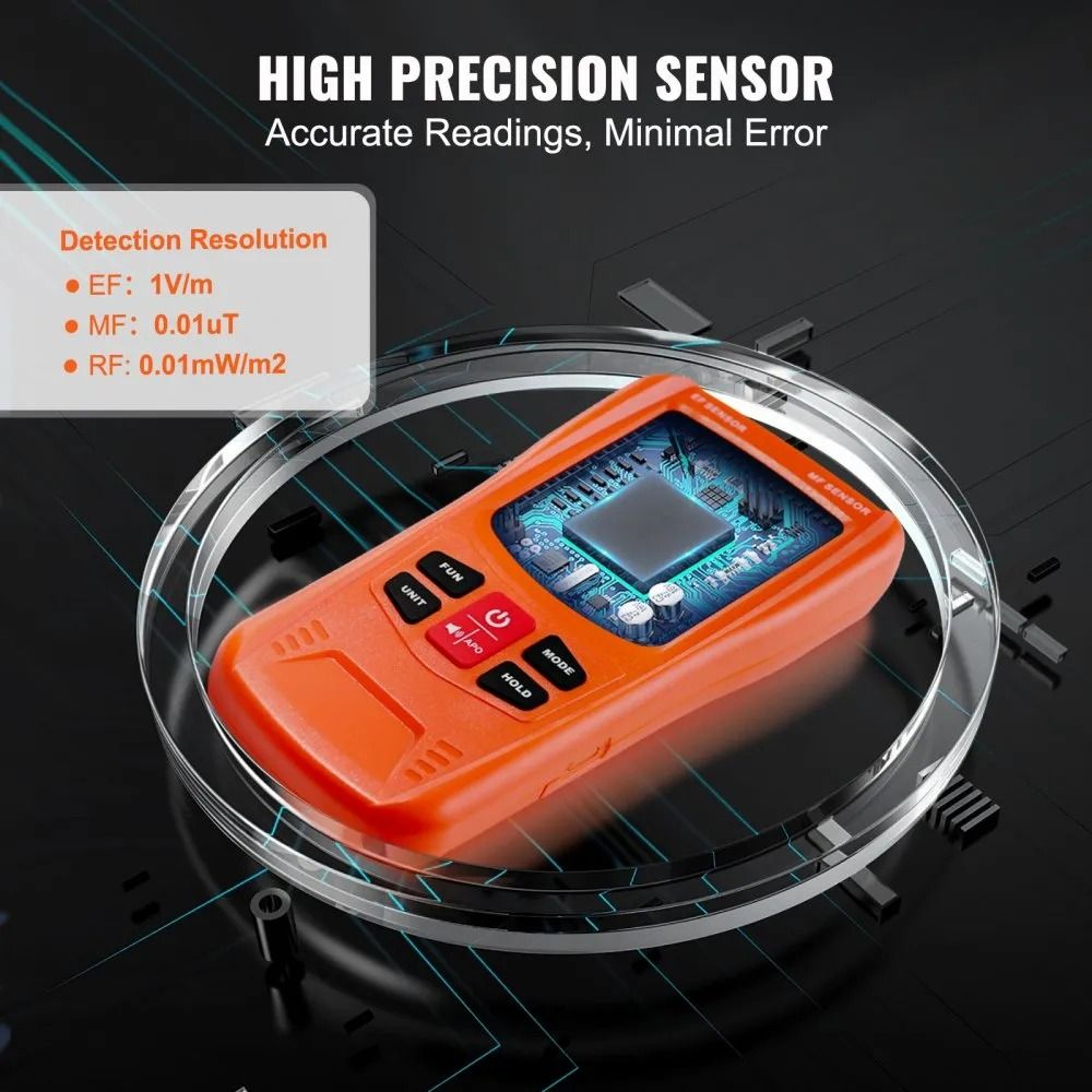 3 In 1 EMF Meter Radiation Detector With EF MF RF Testing 5Hz To 6GHz And LCD Display 5