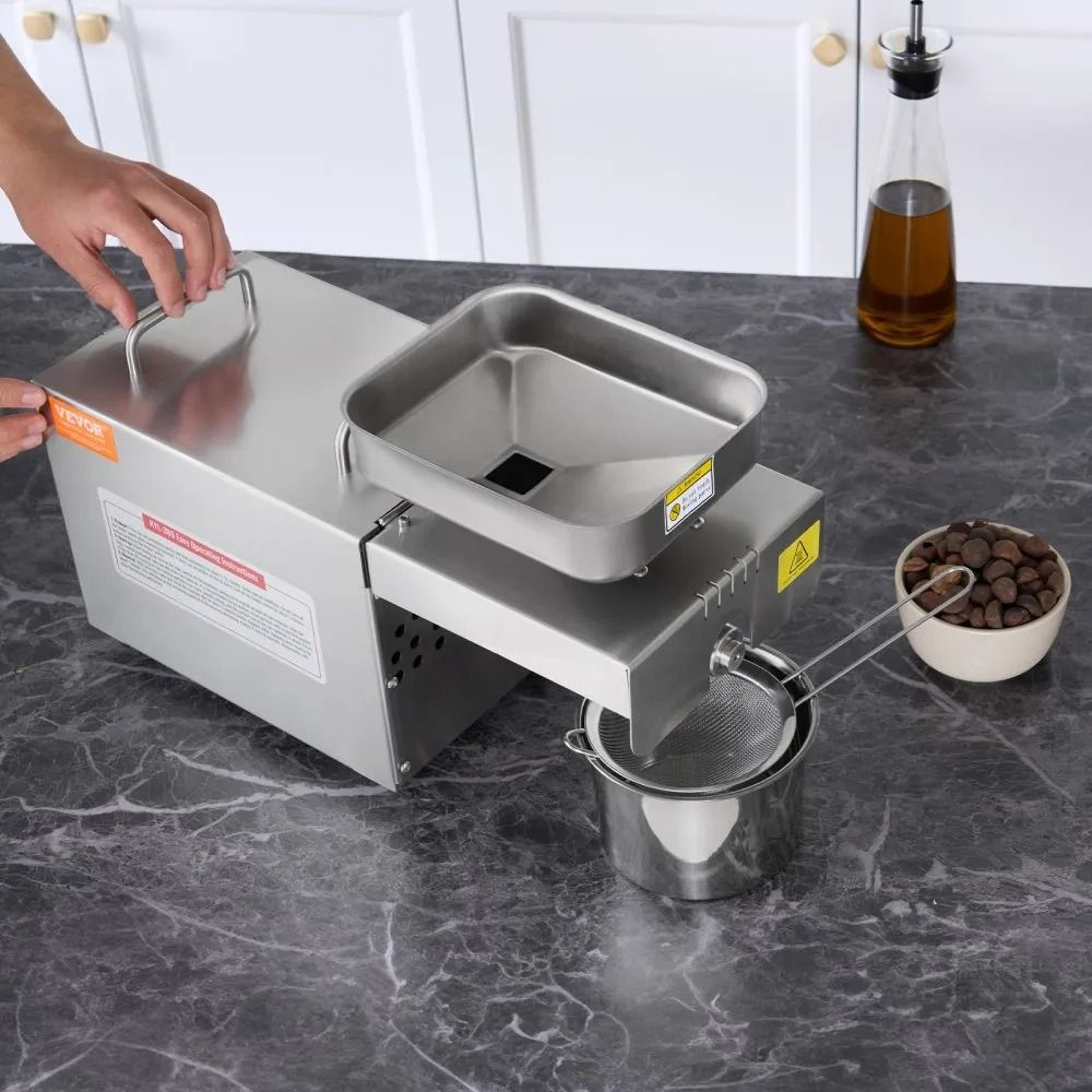 700W Electric Oil Press Machine Stainless Steel Seed Oil Extractor For Fresh Homemade Oils 7