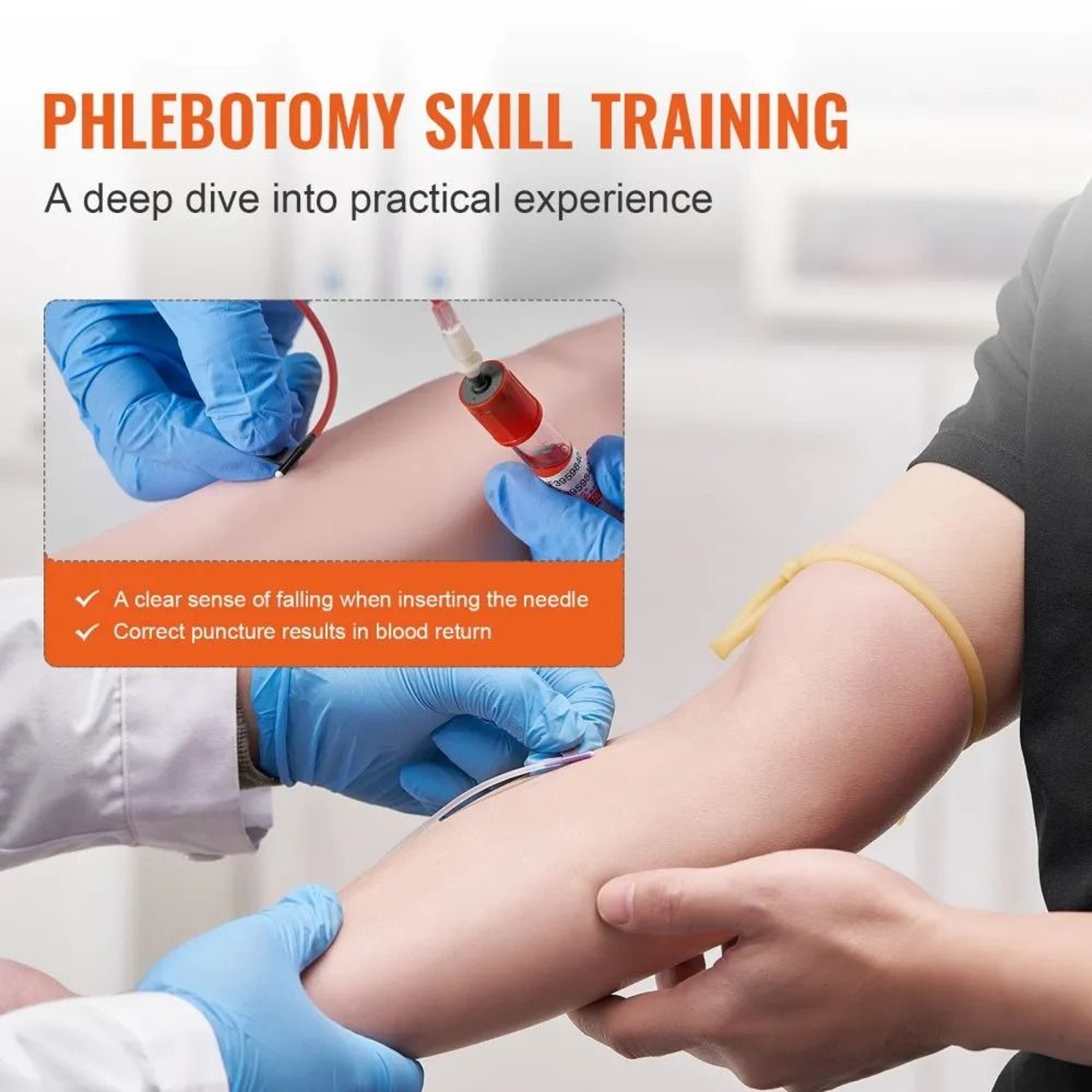 IV Practice Arm Phlebotomy Training Kit For Venipuncture And Blood Draw Practice 2