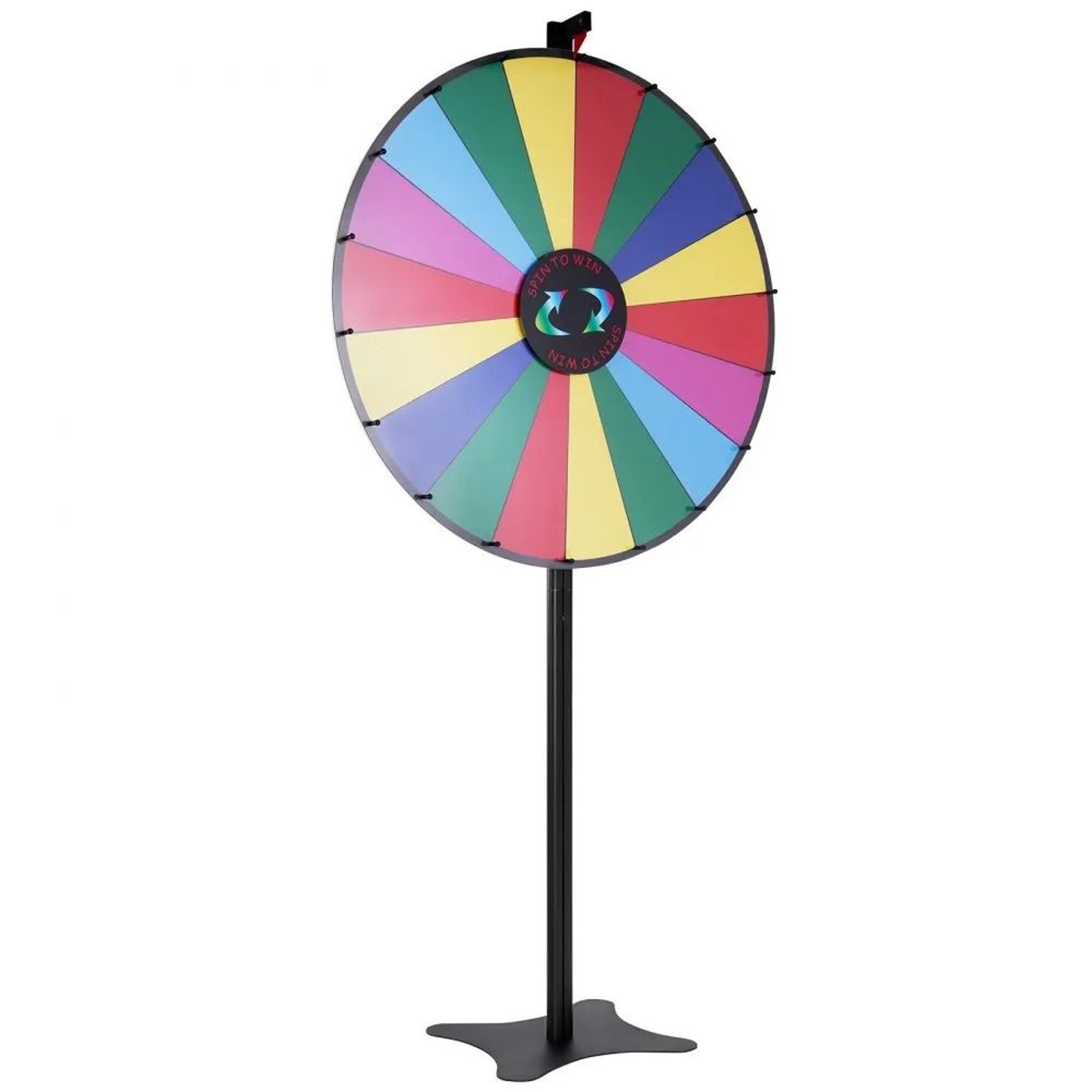 36 Inch Spinning Prize Wheel With 18 Customizable Slots And Floor Stand 7
