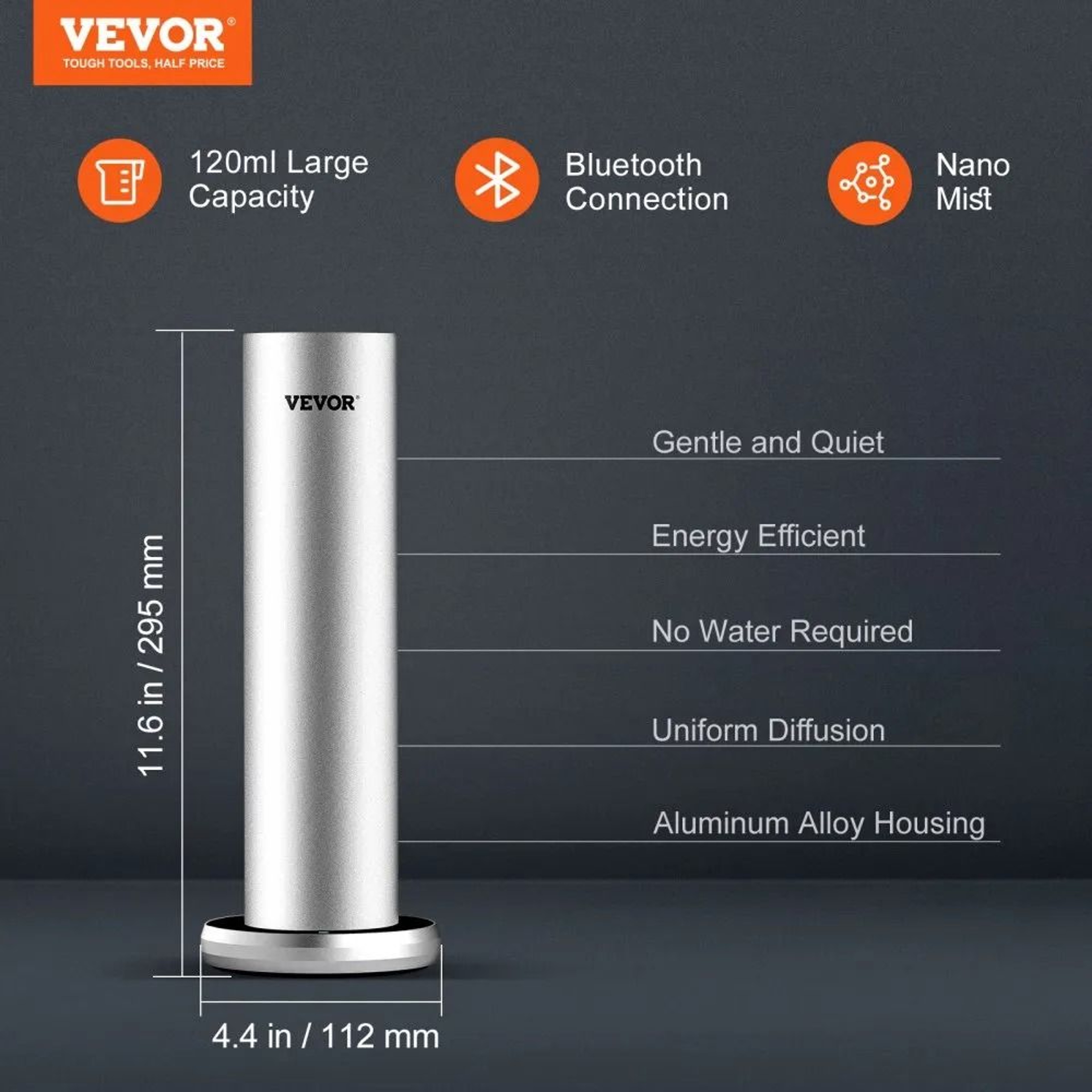 Smart Waterless Essential Oil Diffuser With Bluetooth Control For Large Rooms 2