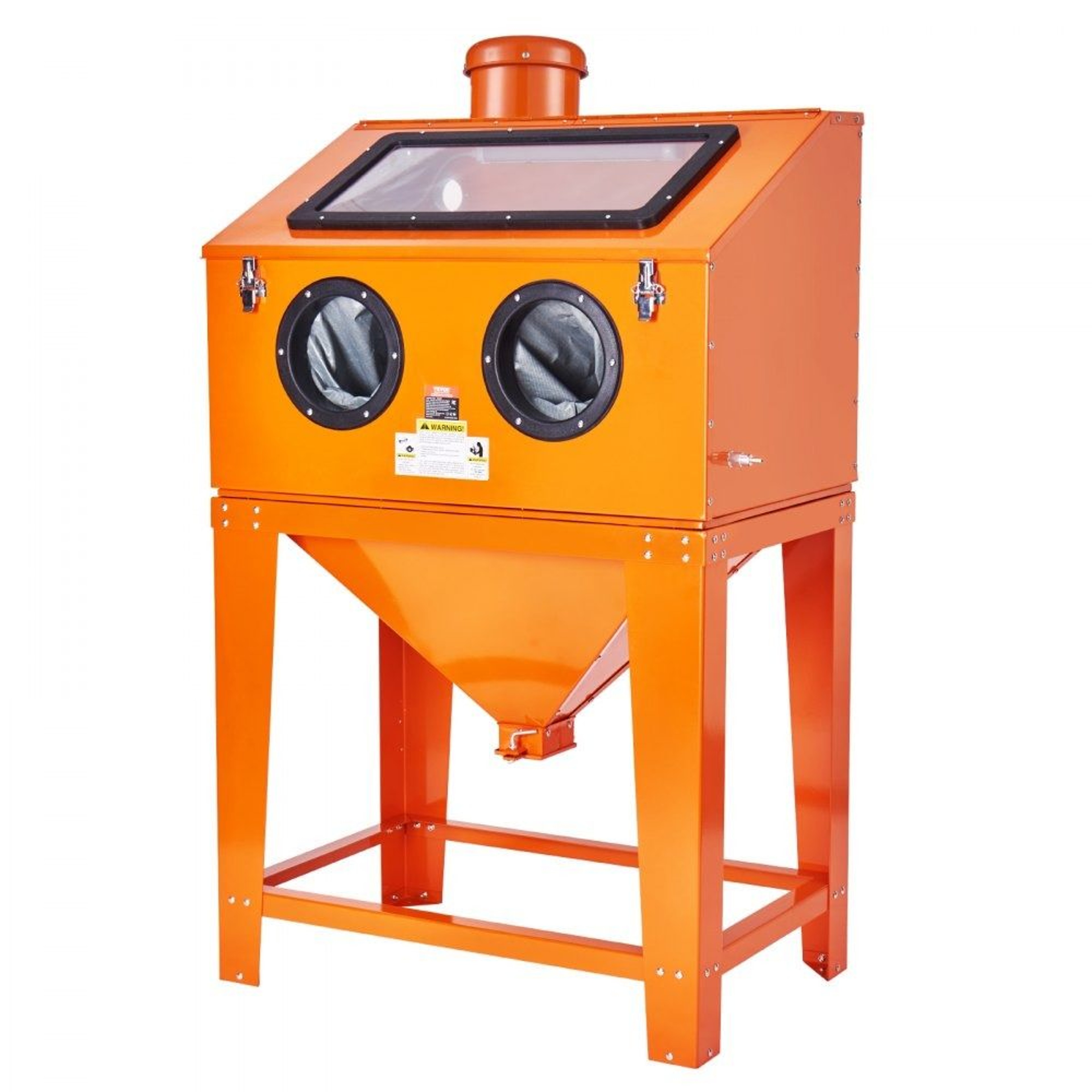 90 Gallon Sandblasting Cabinet With Dust Collector For Rust And Paint Removal 0