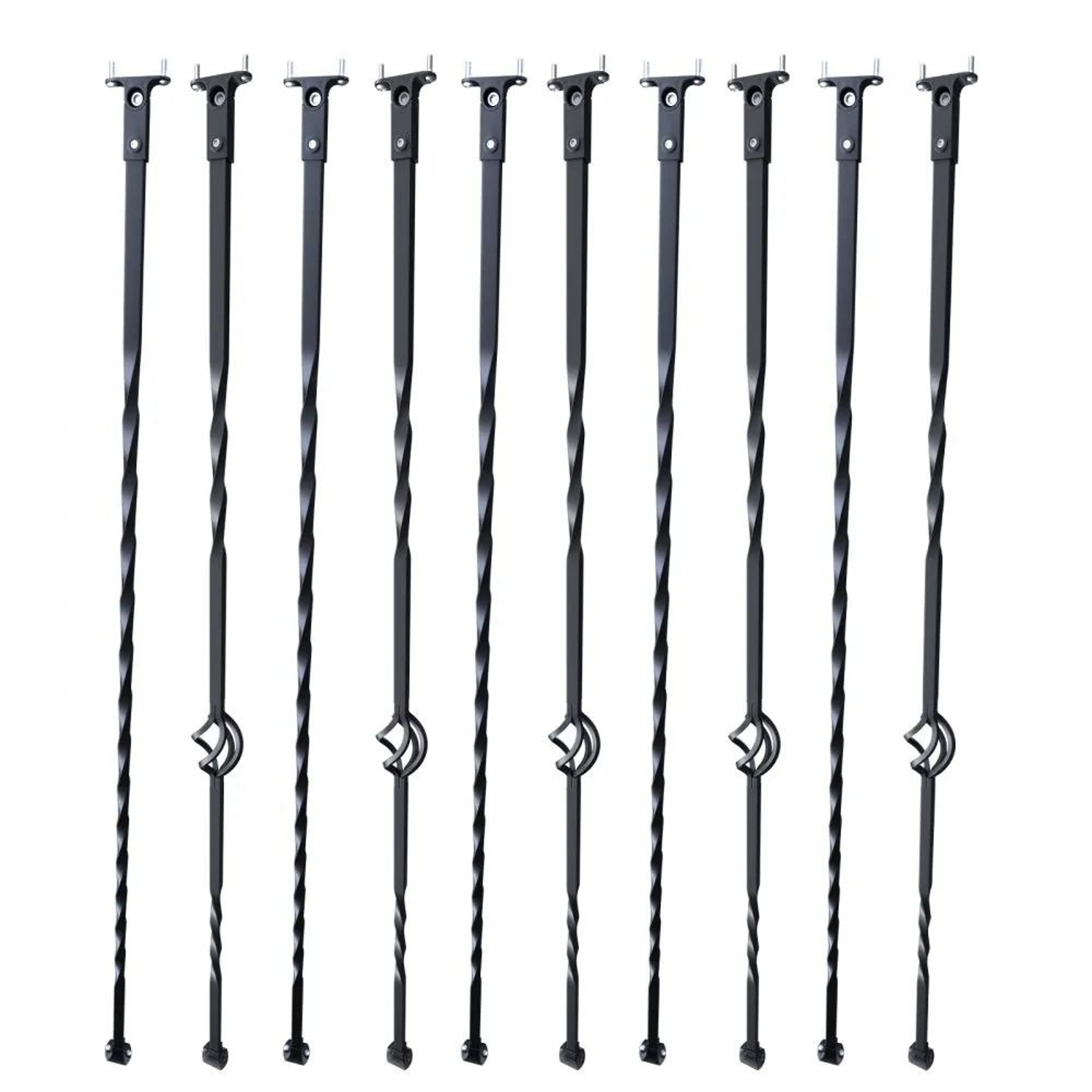 Decorative Metal Stair Balusters 44 Inch Galvanized Steel Railing Spindles 10 Pack 0