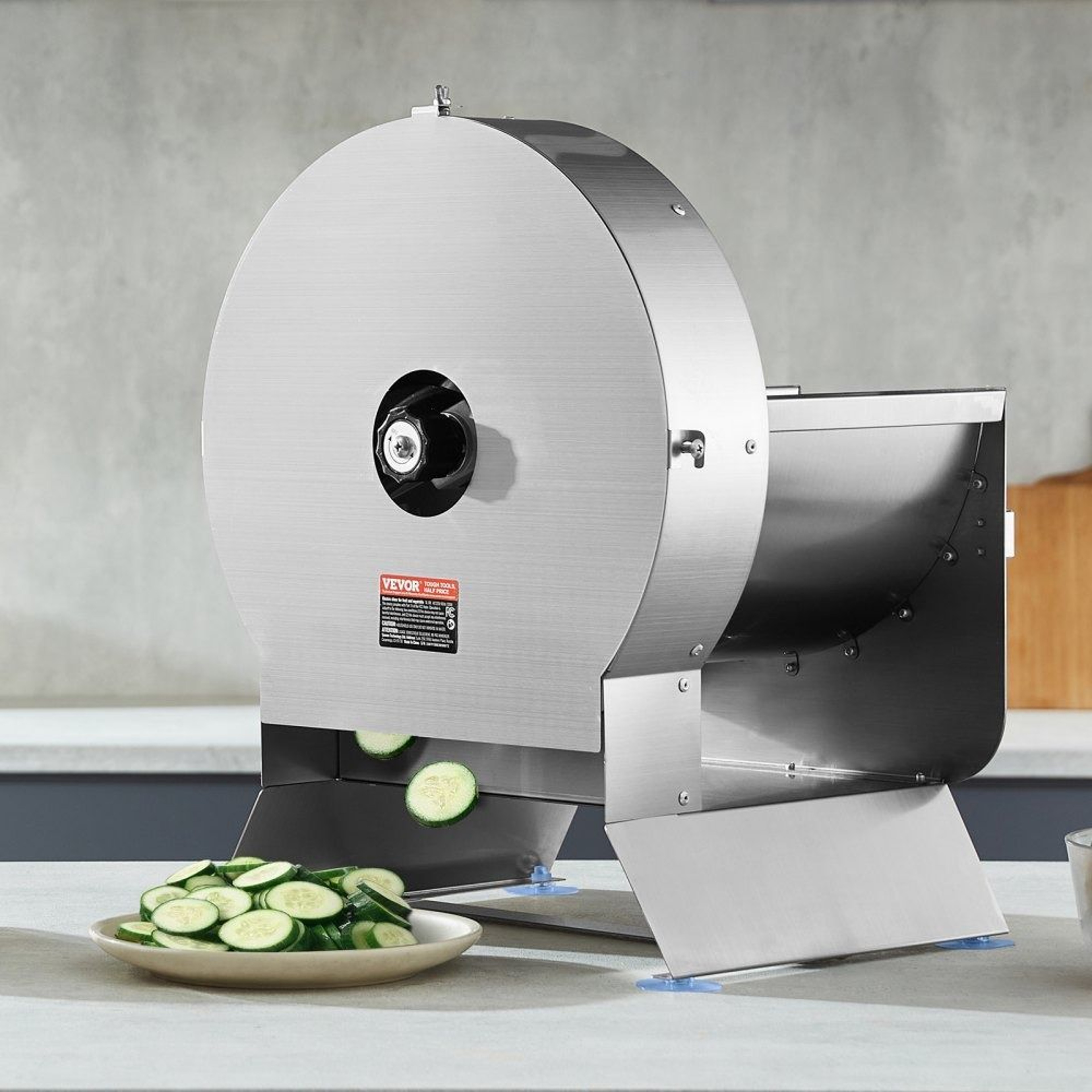 Commercial Electric Vegetable Slicer With Adjustable Thickness And Manual Mode 6