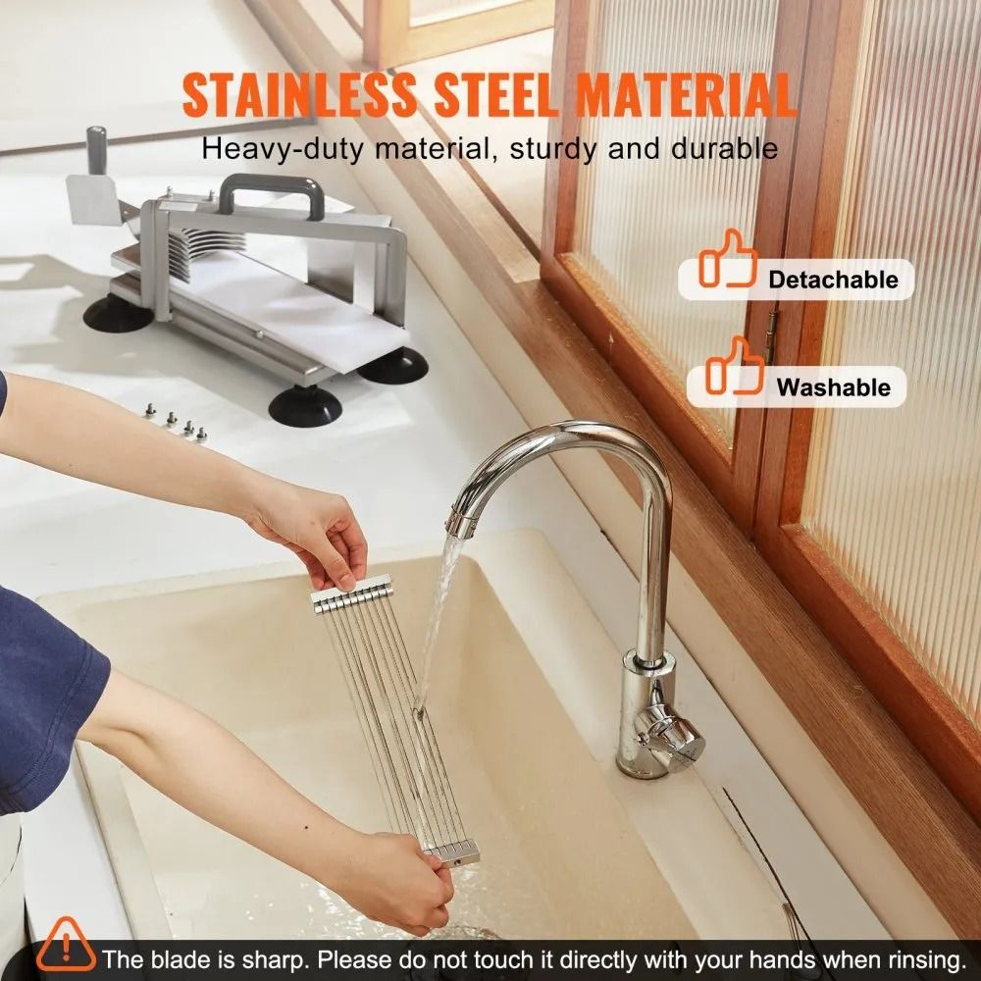 Commercial Tomato Slicer With 14 Inch Stainless Steel Blades And Non Slip Base 2