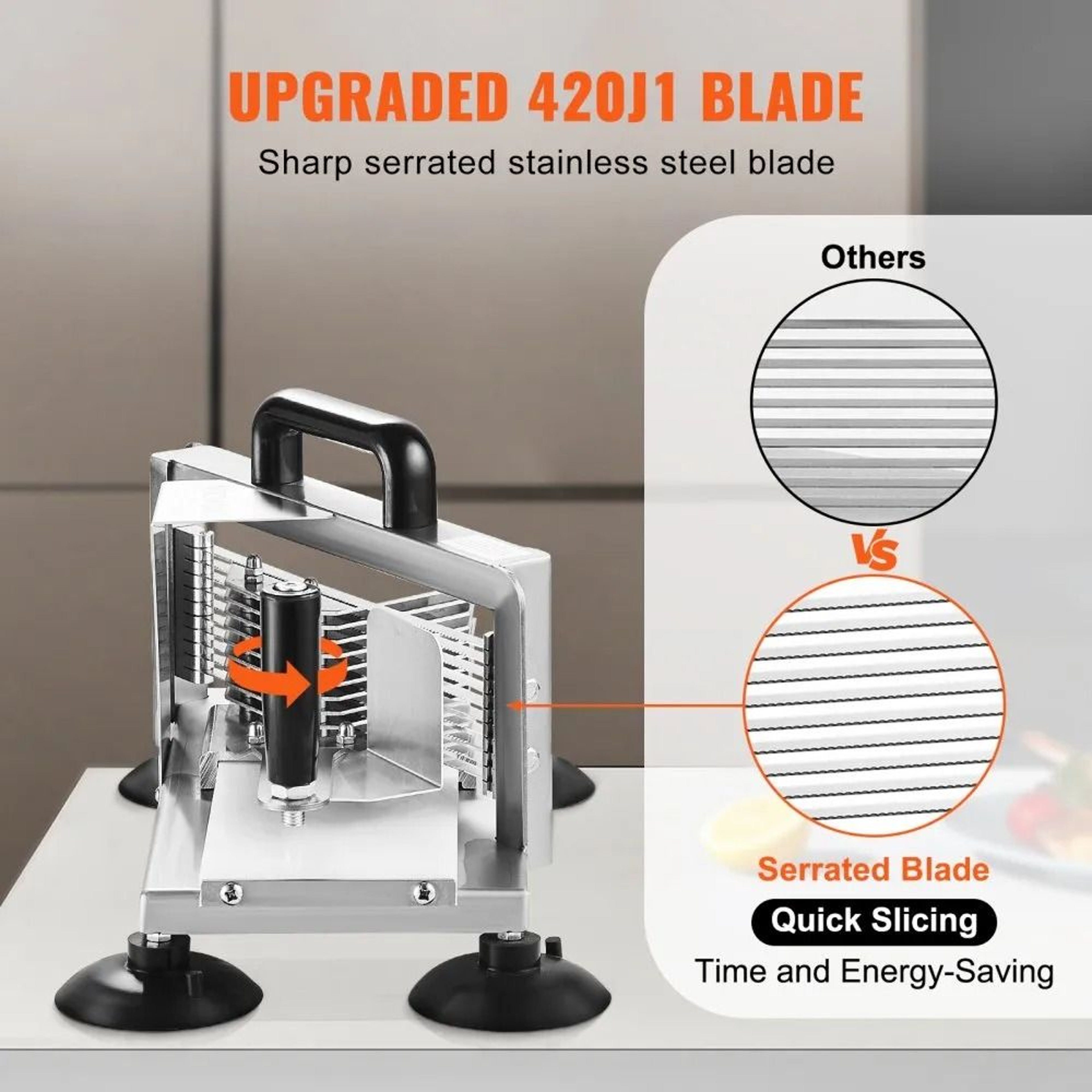 Commercial Tomato Slicer With 14 Inch Stainless Steel Blades And Non Slip Base 4