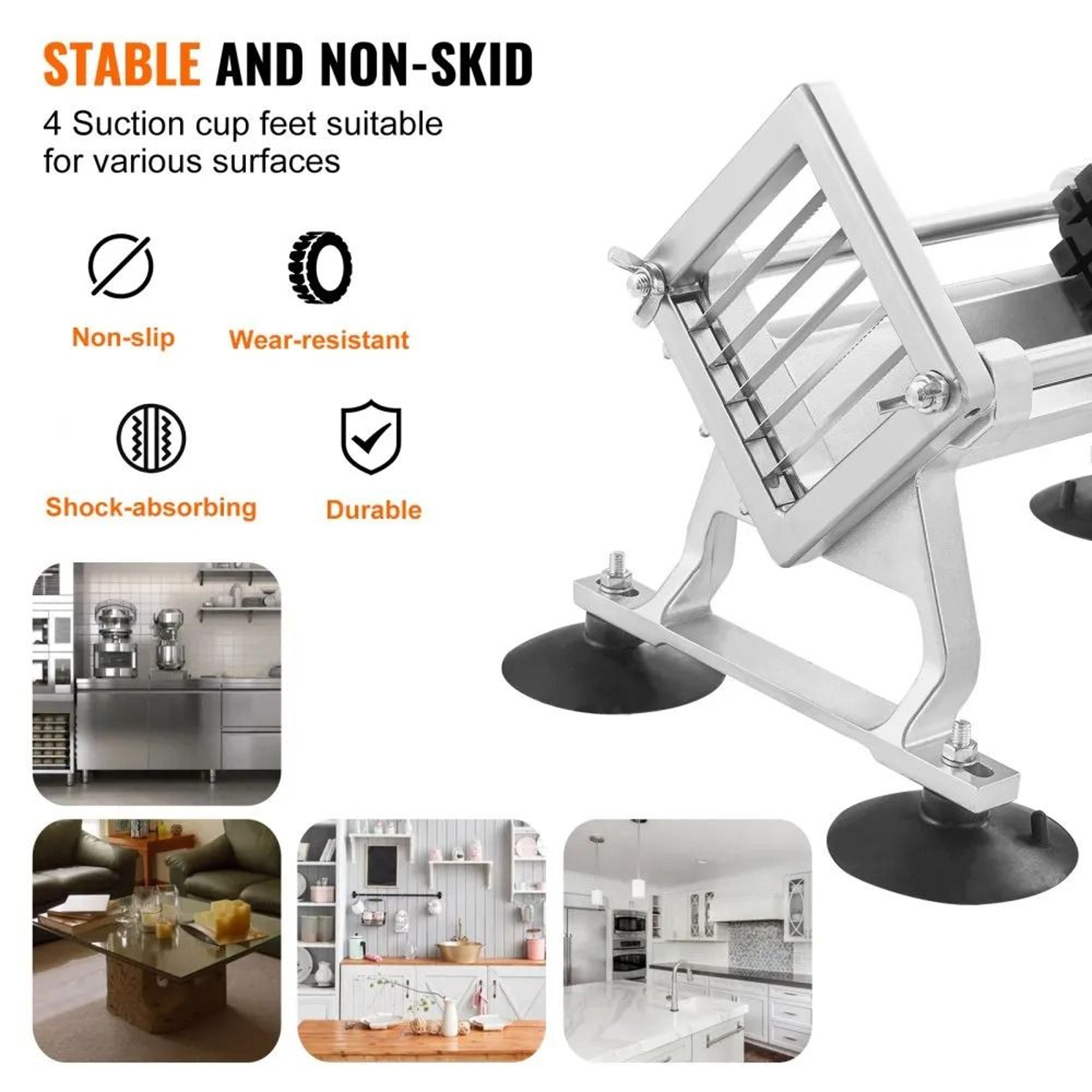 Commercial Vegetable Slicer With 3 Cutting Sizes Manual Fruit And Vegetable Cutter 2