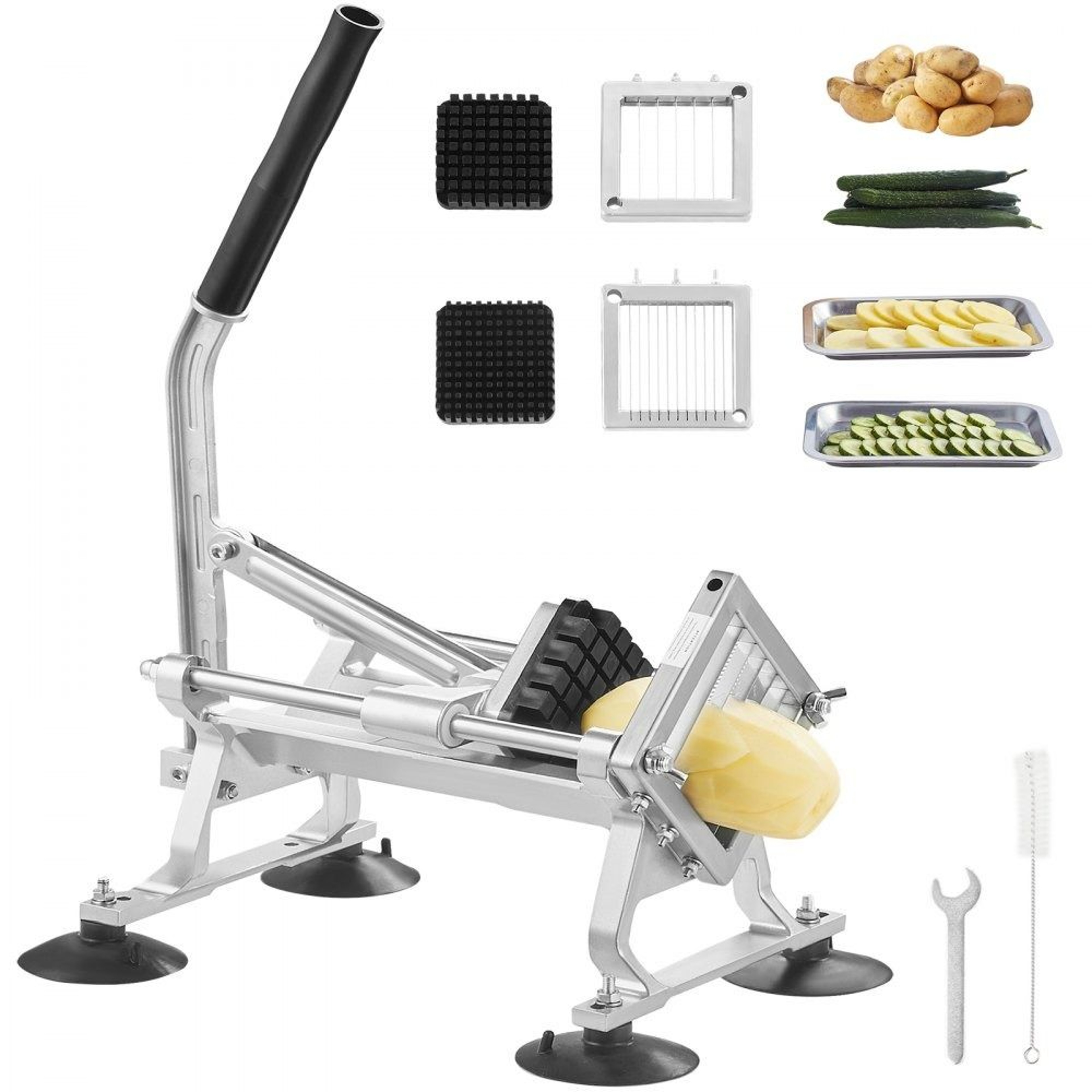 Commercial Vegetable Slicer With 3 Cutting Sizes Manual Fruit And Vegetable Cutter 0