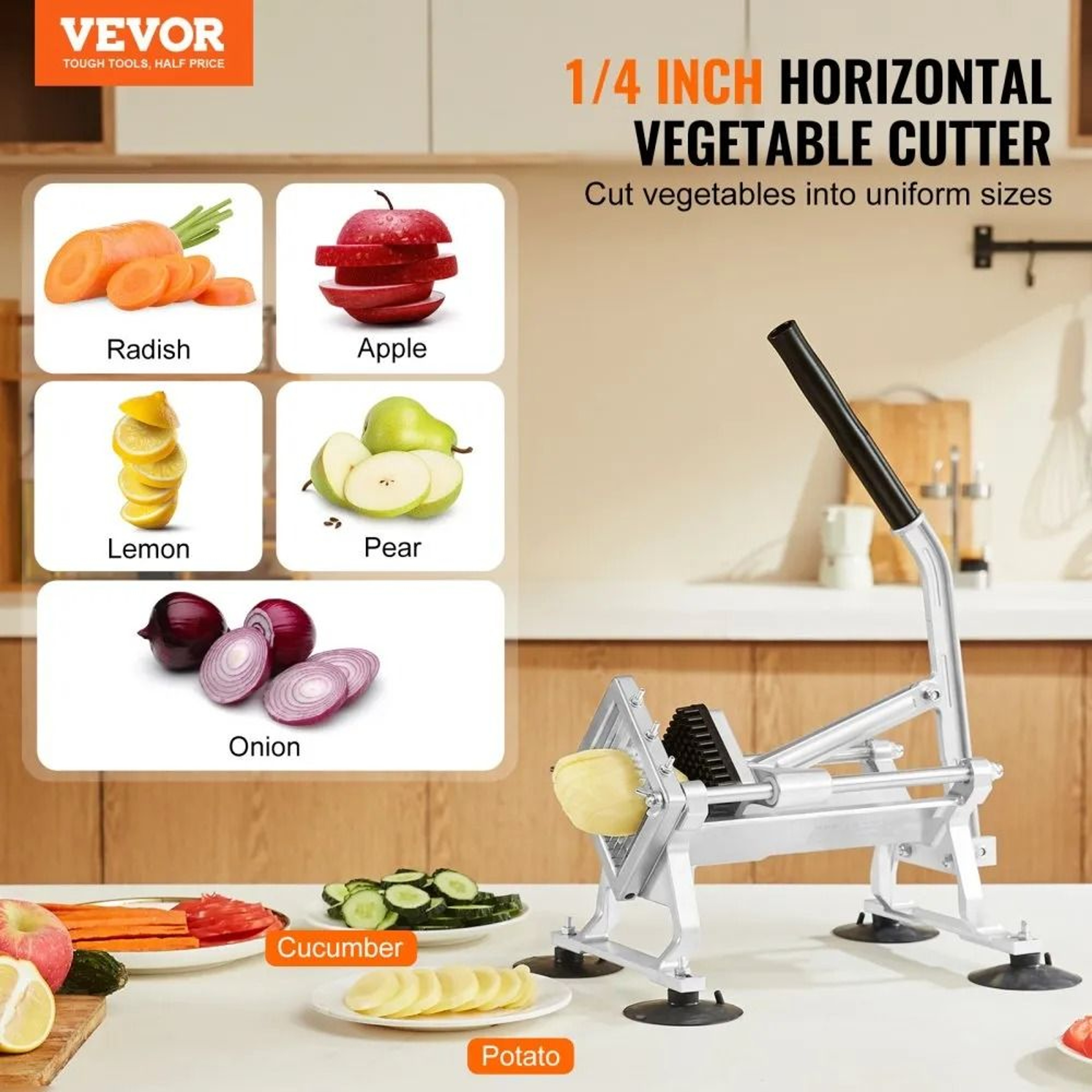 Commercial Vegetable Slicer 14 Inch Manual Fruit And Vegetable Cutter 1