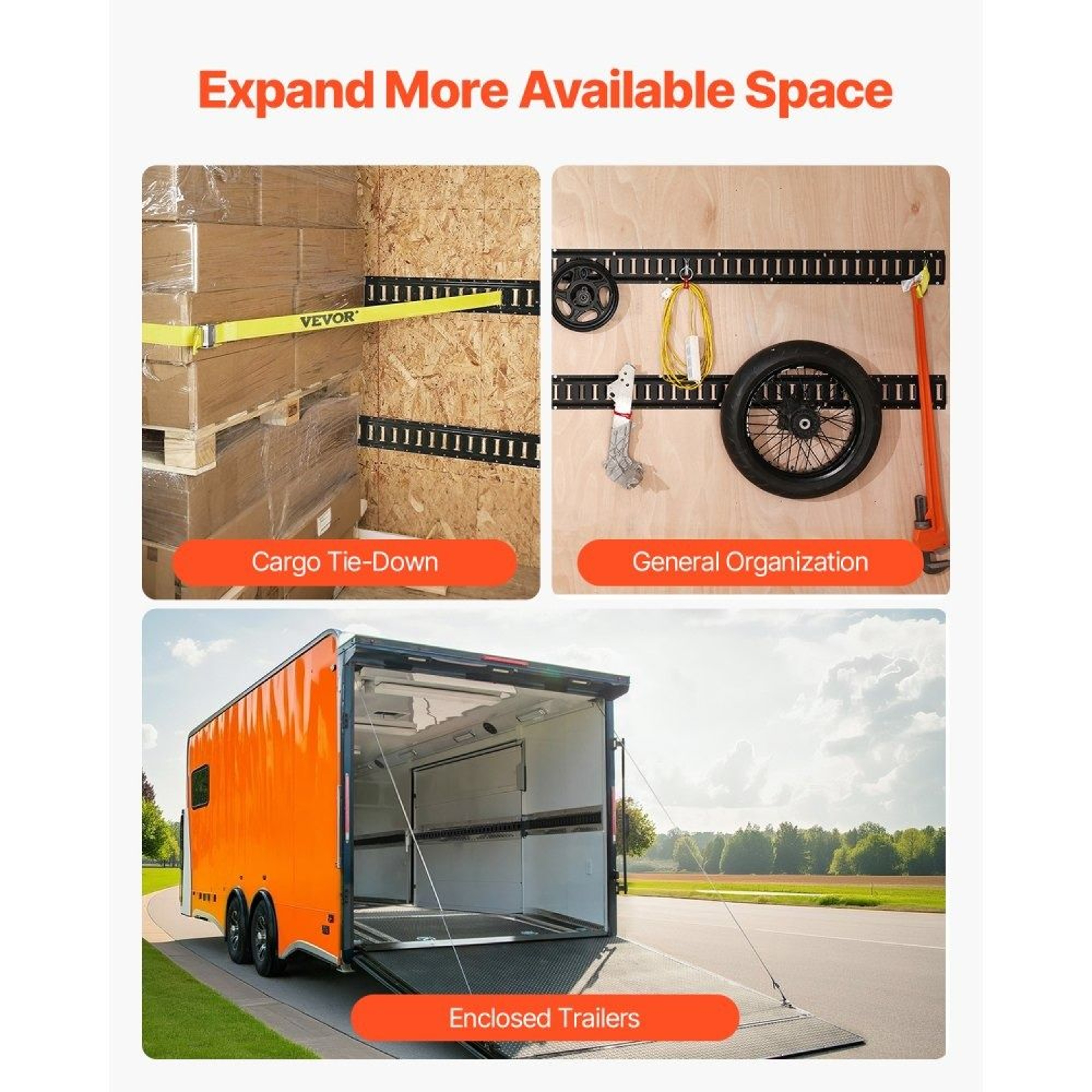 Heavy Duty E Track Tie Down Rail Kit For Trailers Trucks And Cargo 2