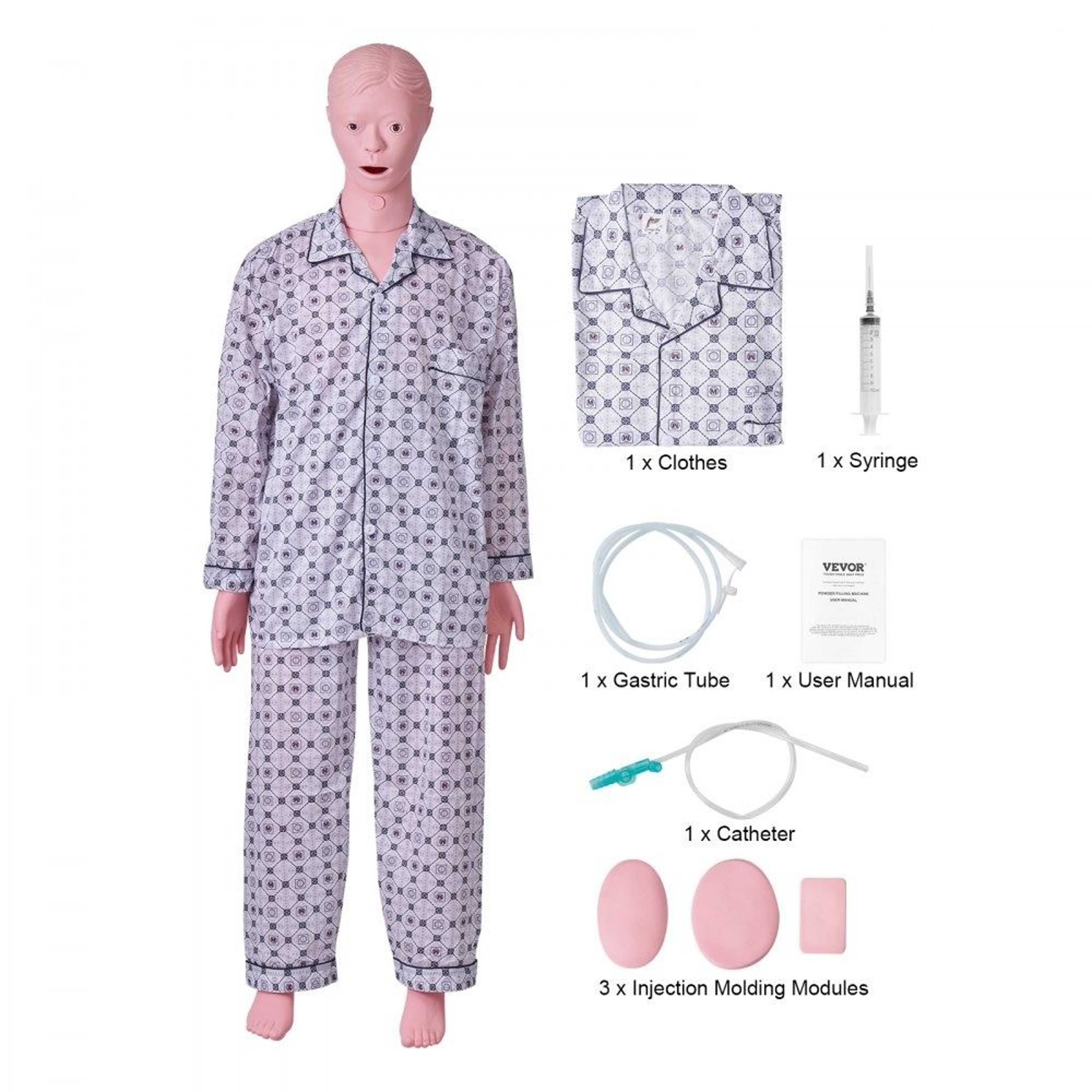 Life Size Nursing Training Manikin Male Patient Care Medical Simulation Model 0