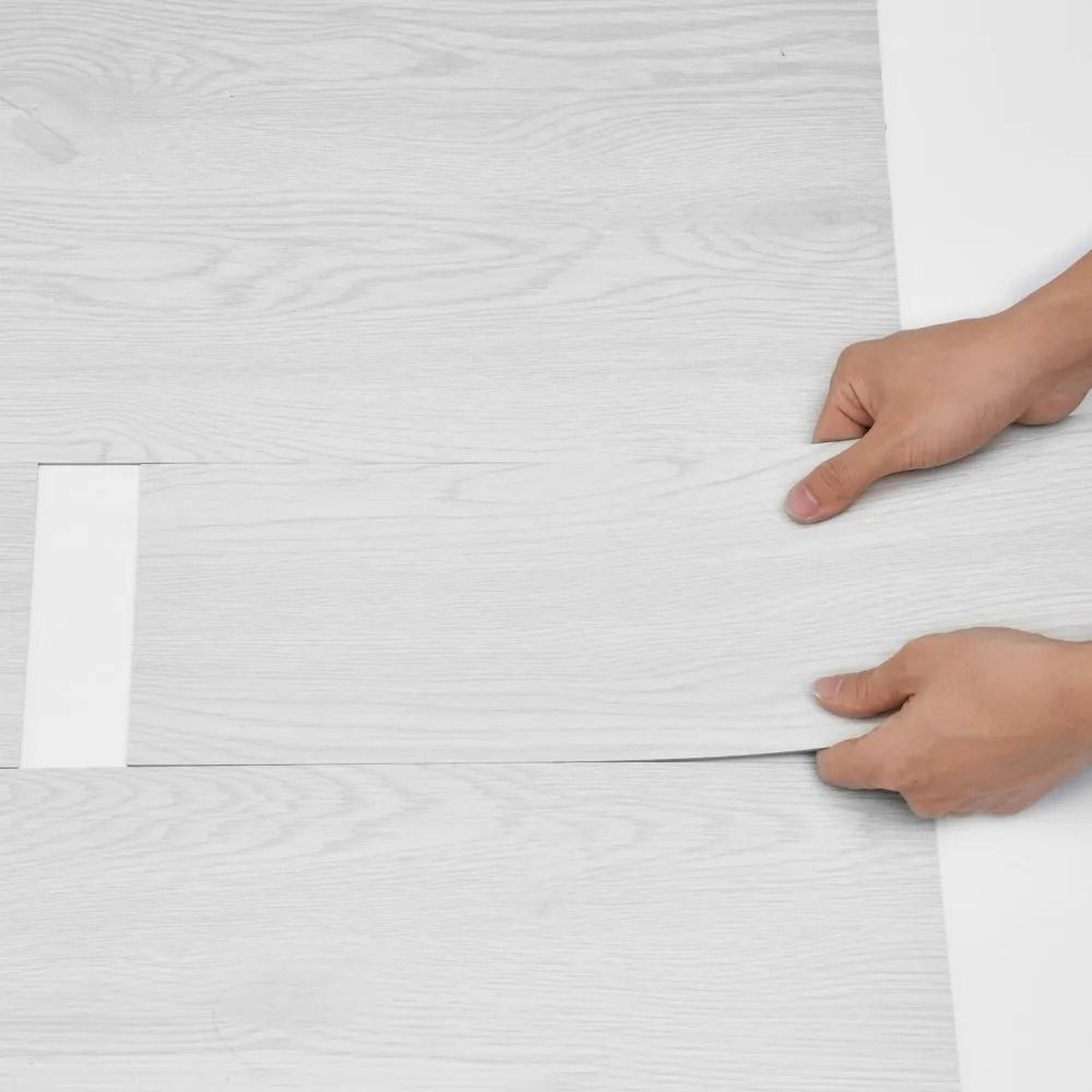 Light Gray Peel And Stick Vinyl Flooring Waterproof Wood Grain Floor Tiles 54 Sq Ft 7