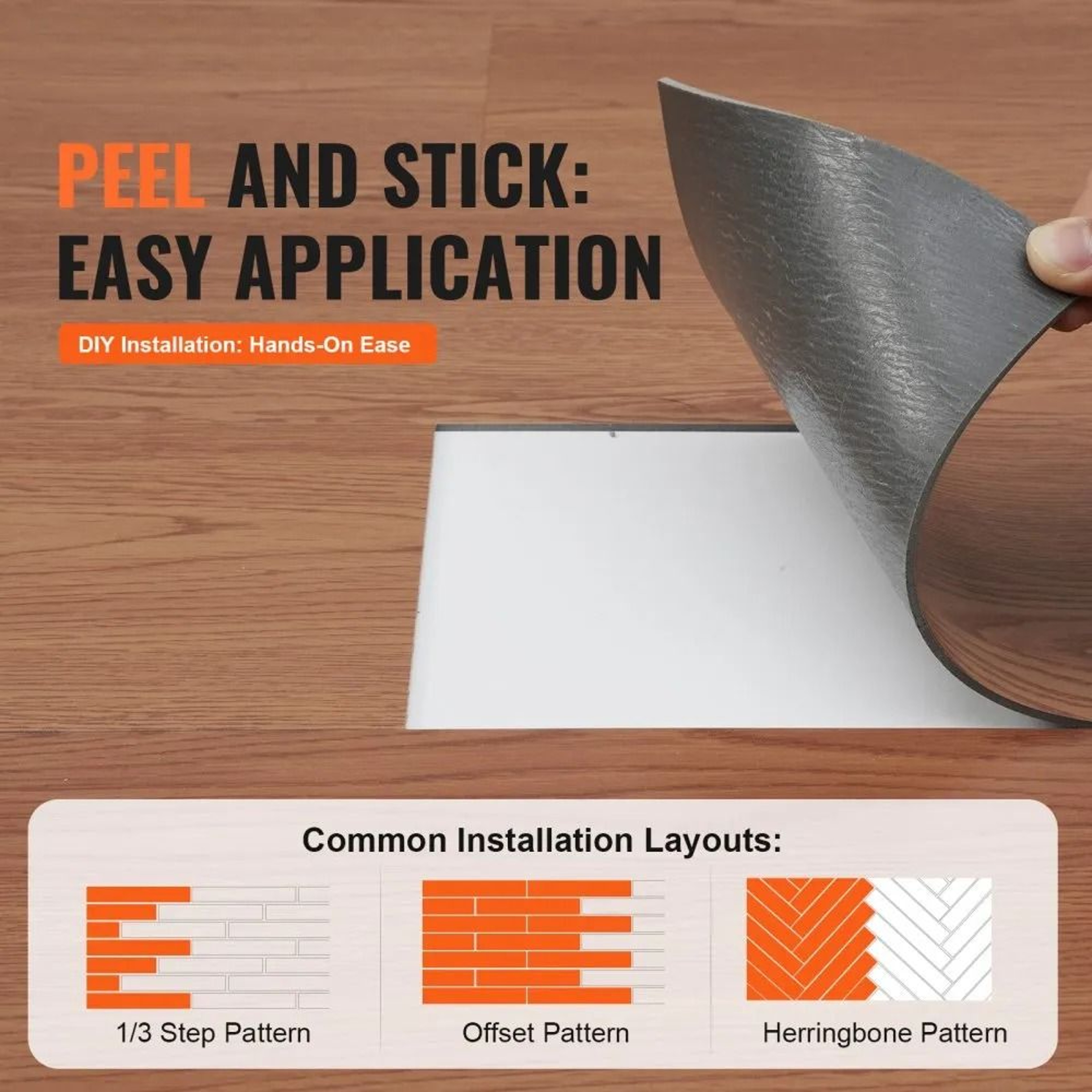 Peel And Stick Vinyl Flooring Waterproof Deep Brown Wood Grain Floor Tiles 36 Pack 4