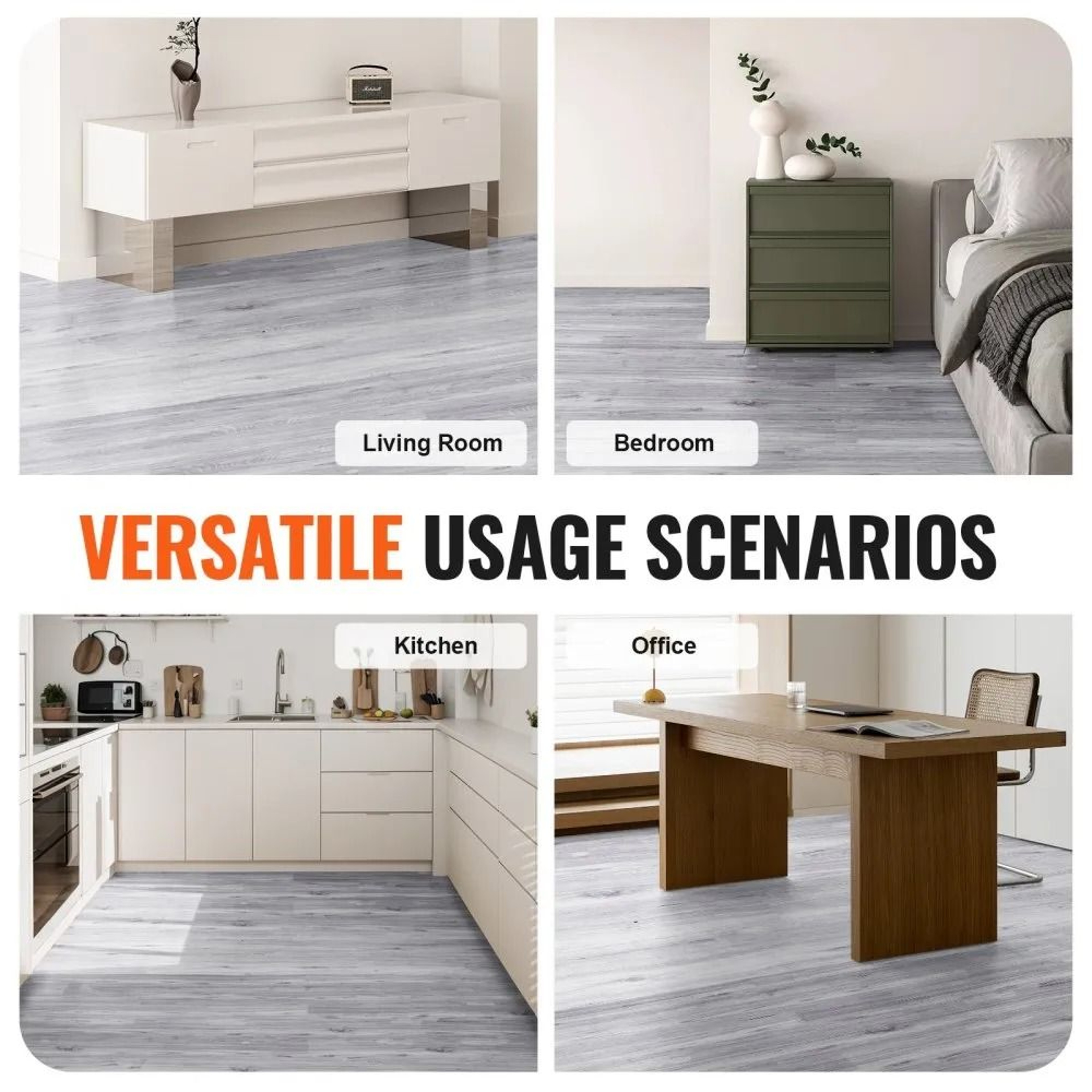 Peel And Stick Vinyl Flooring Light Gray Wood Grain Self Adhesive Floor Tiles 36 X 6 Inch 20 Pack 4