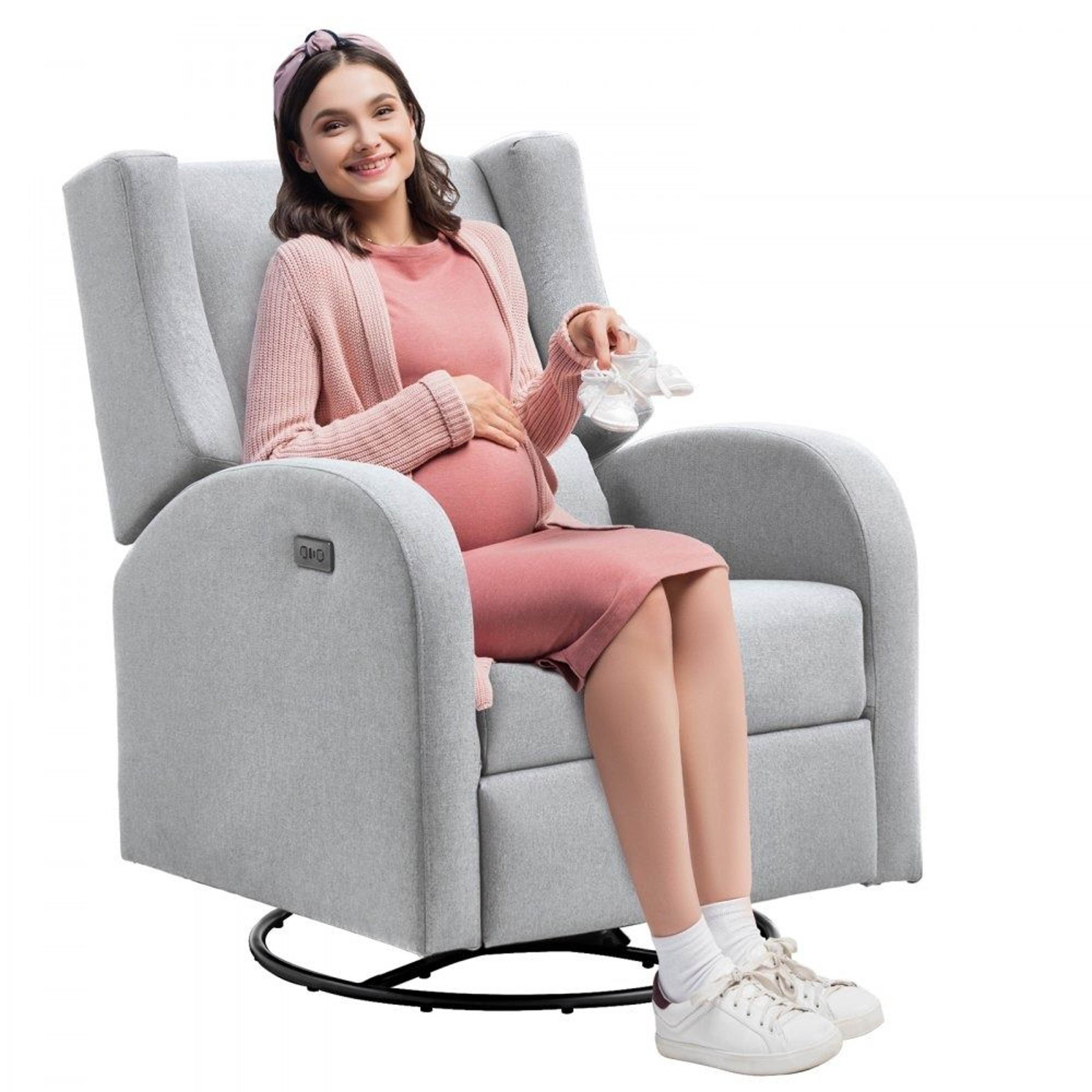 Power Swivel Glider Recliner Chair With Electric Adjustable Recline And USB Port 0