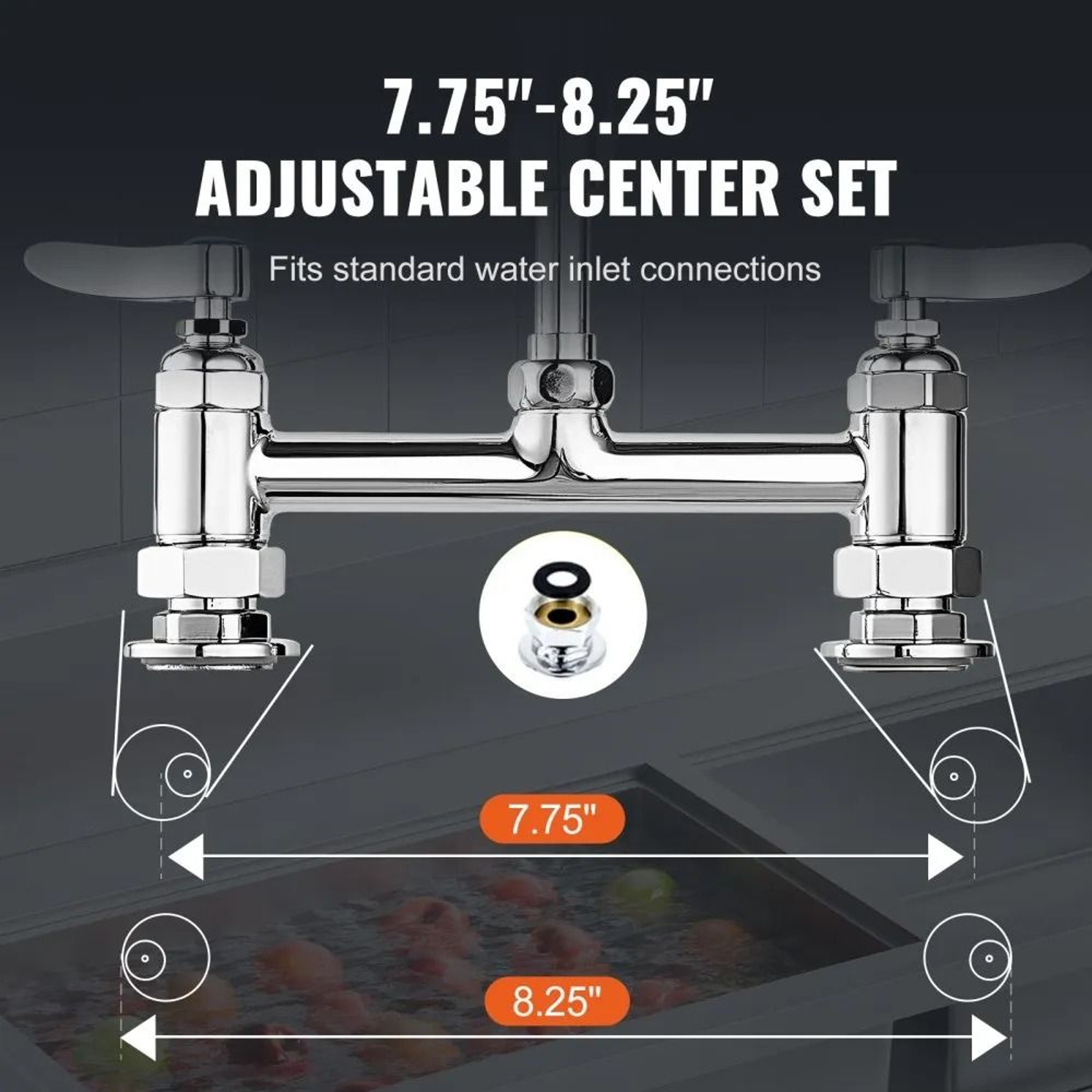 Commercial Pre Rinse Faucet With High Pressure Sprayer And Deck Mount Design 2