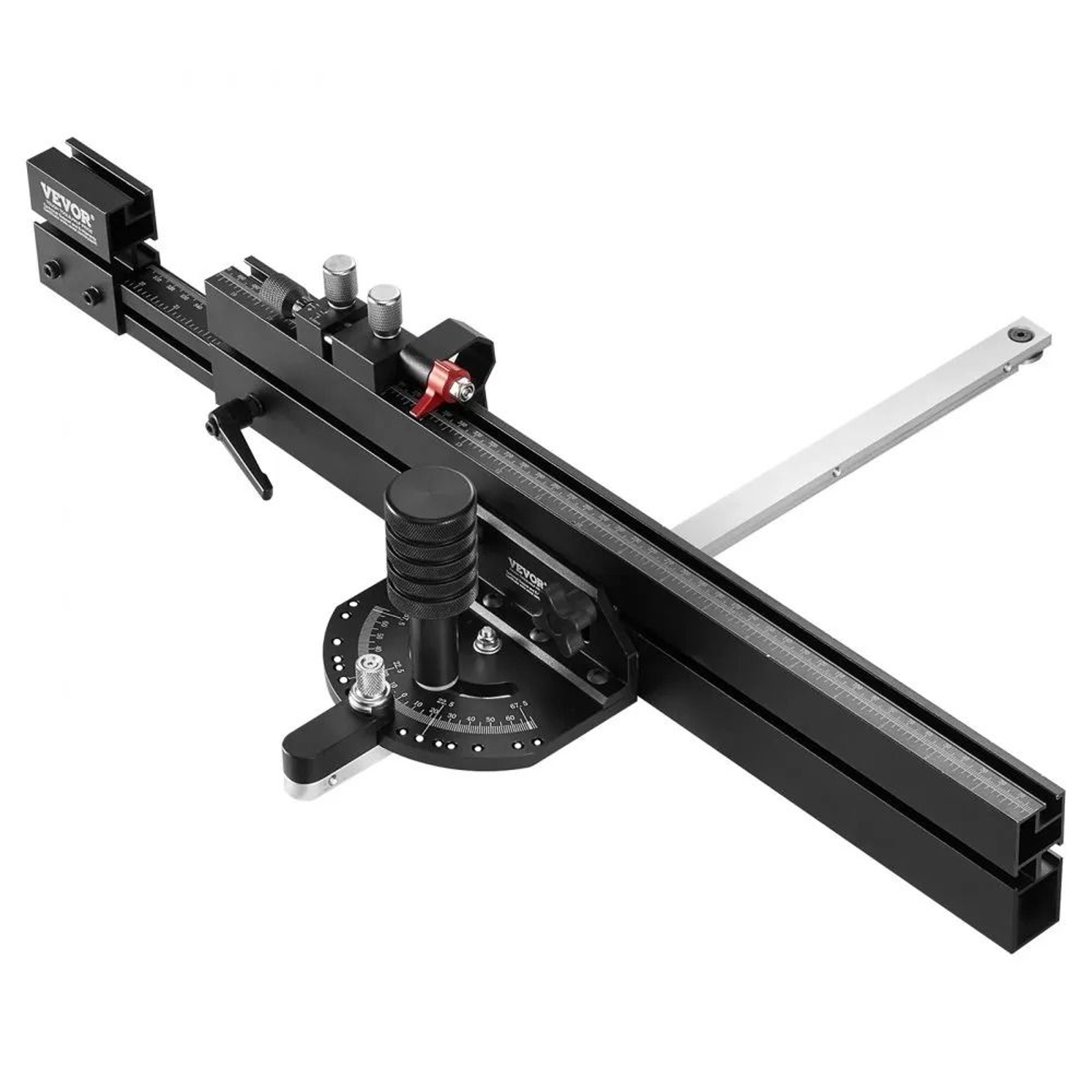 Precision Miter Gauge For Table Saw With Retractable Fence And 15 Angle Stops 6