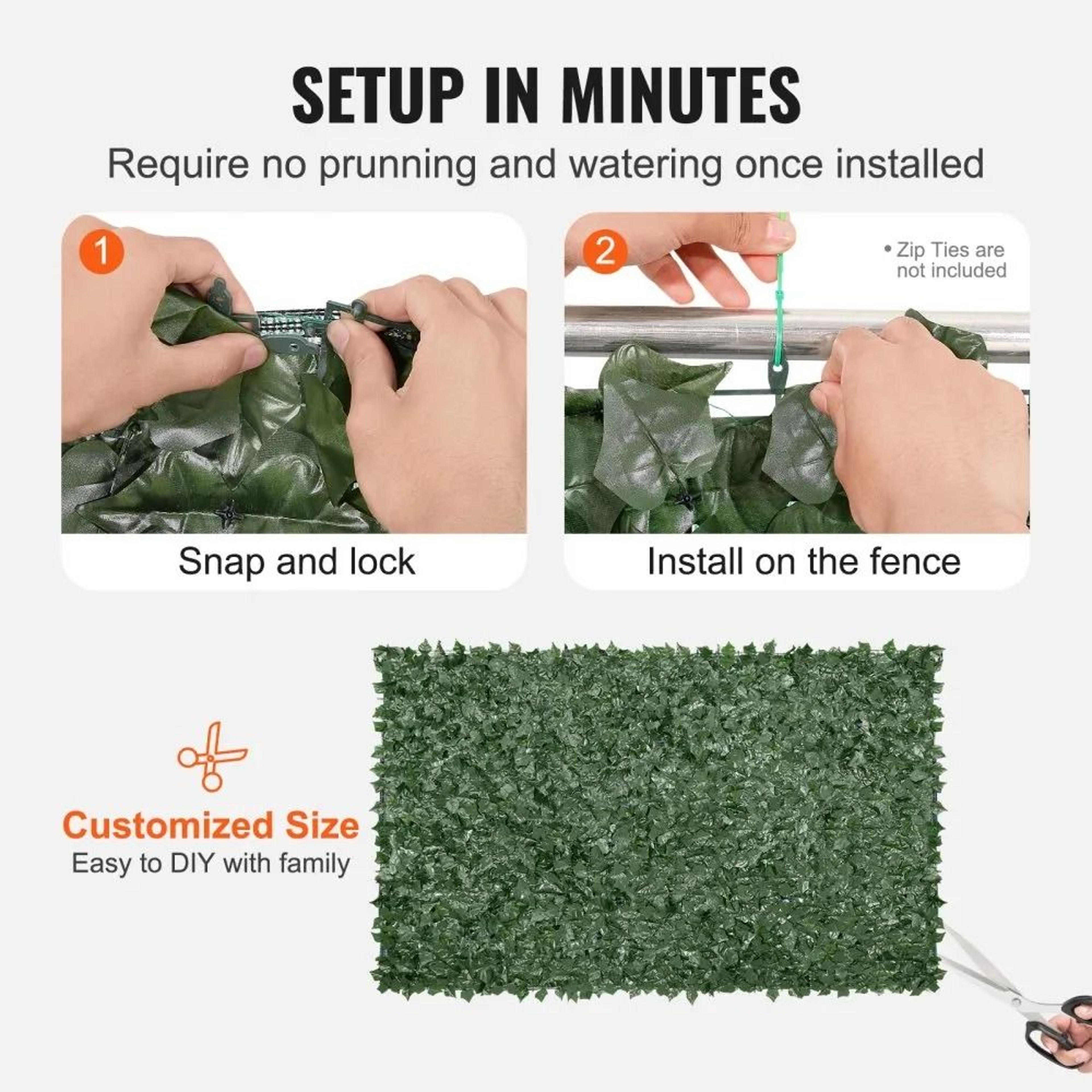Artificial Ivy Privacy Fence Screen For Outdoor Garden Balcony And Patio 3