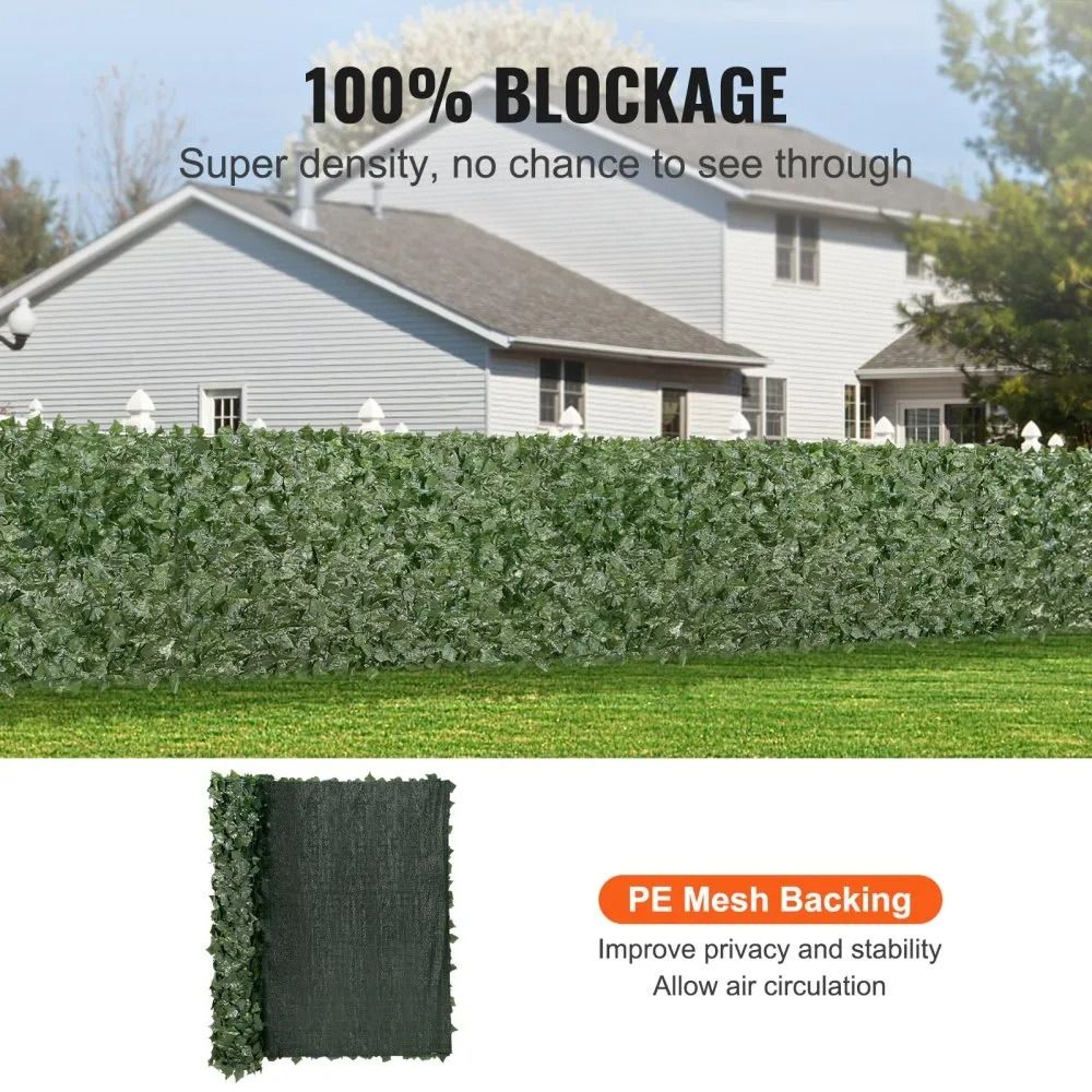 Artificial Ivy Privacy Fence Screen For Outdoor Garden Balcony And Patio 2