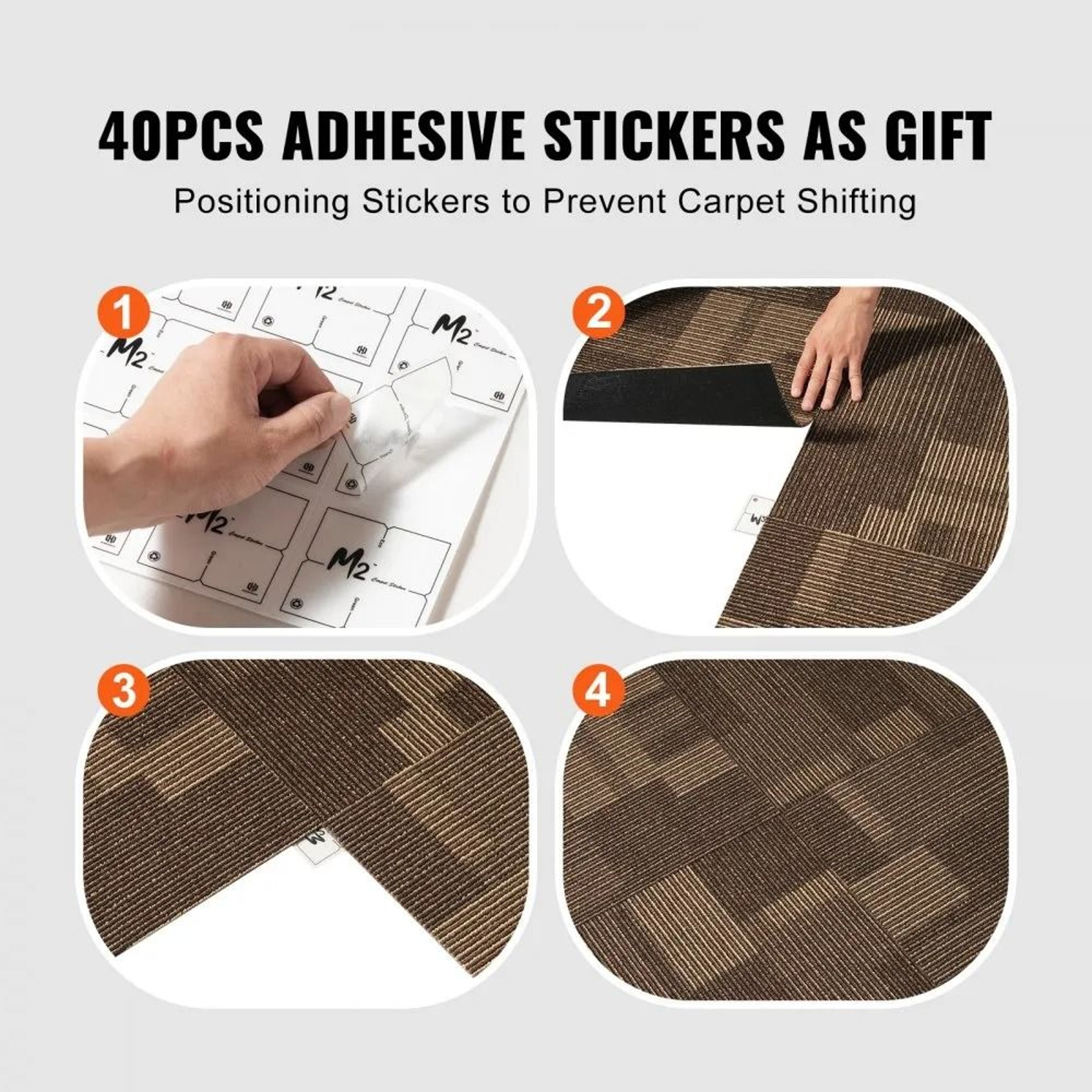 Reusable Carpet Tiles With Padding 24 X 24 Padded Carpet Squares For Easy DIY Flooring 6