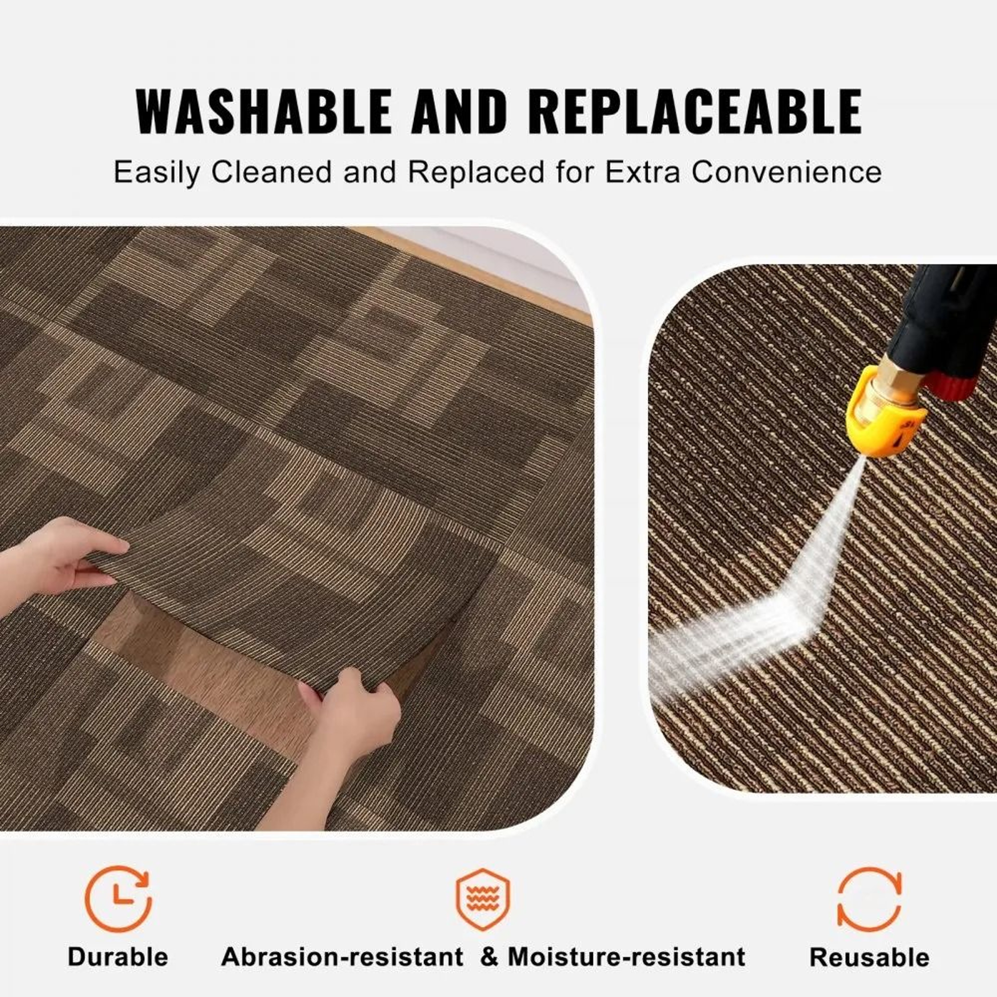 Reusable Carpet Tiles With Padding 24 X 24 Padded Carpet Squares For Easy DIY Flooring 3