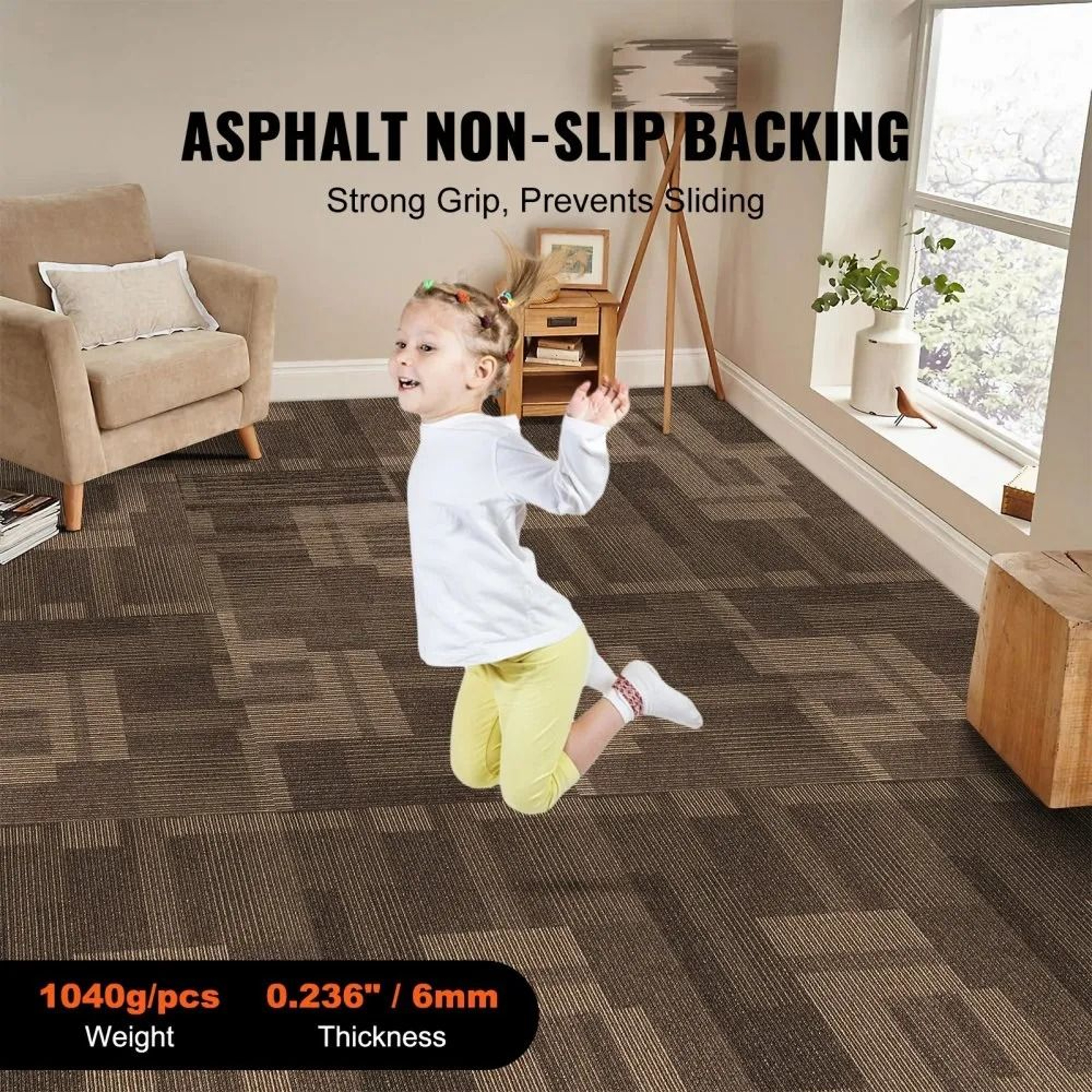 Reusable Carpet Tiles With Padding 24 X 24 Padded Carpet Squares For Easy DIY Flooring 4