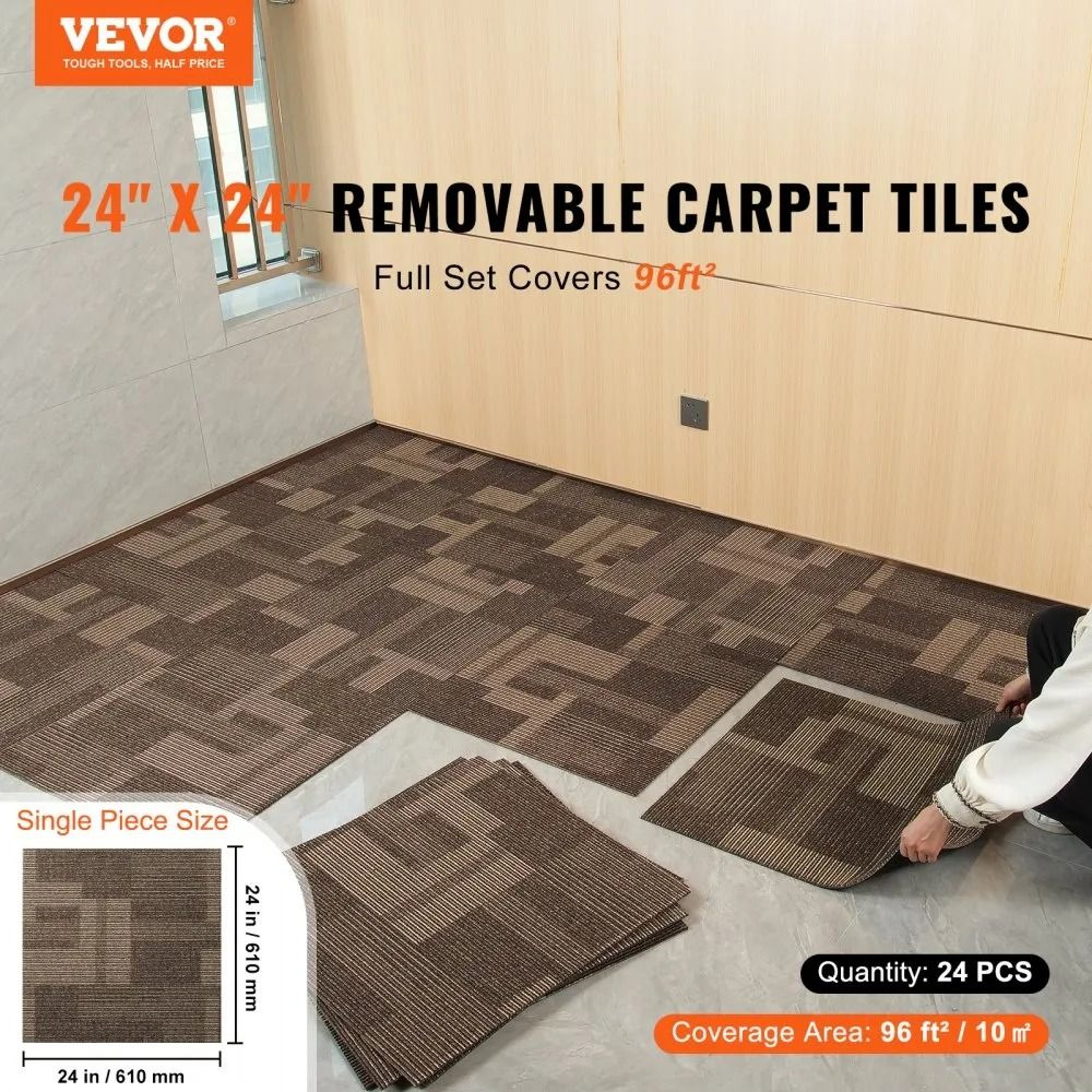 Reusable Carpet Tiles With Padding 24 X 24 Padded Carpet Squares For Easy DIY Flooring 1