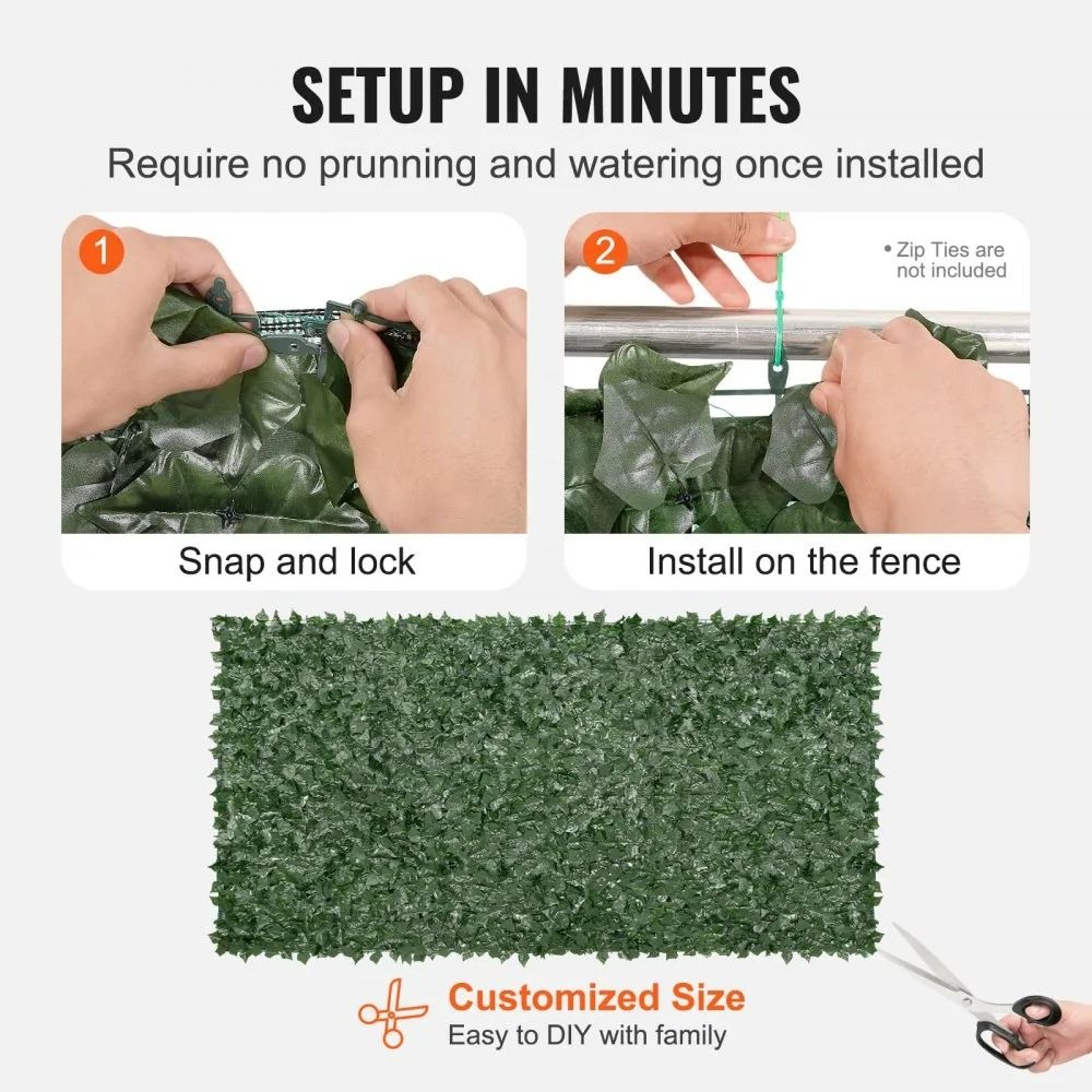 Artificial Ivy Privacy Fence Outdoor Green Wall Screen 4