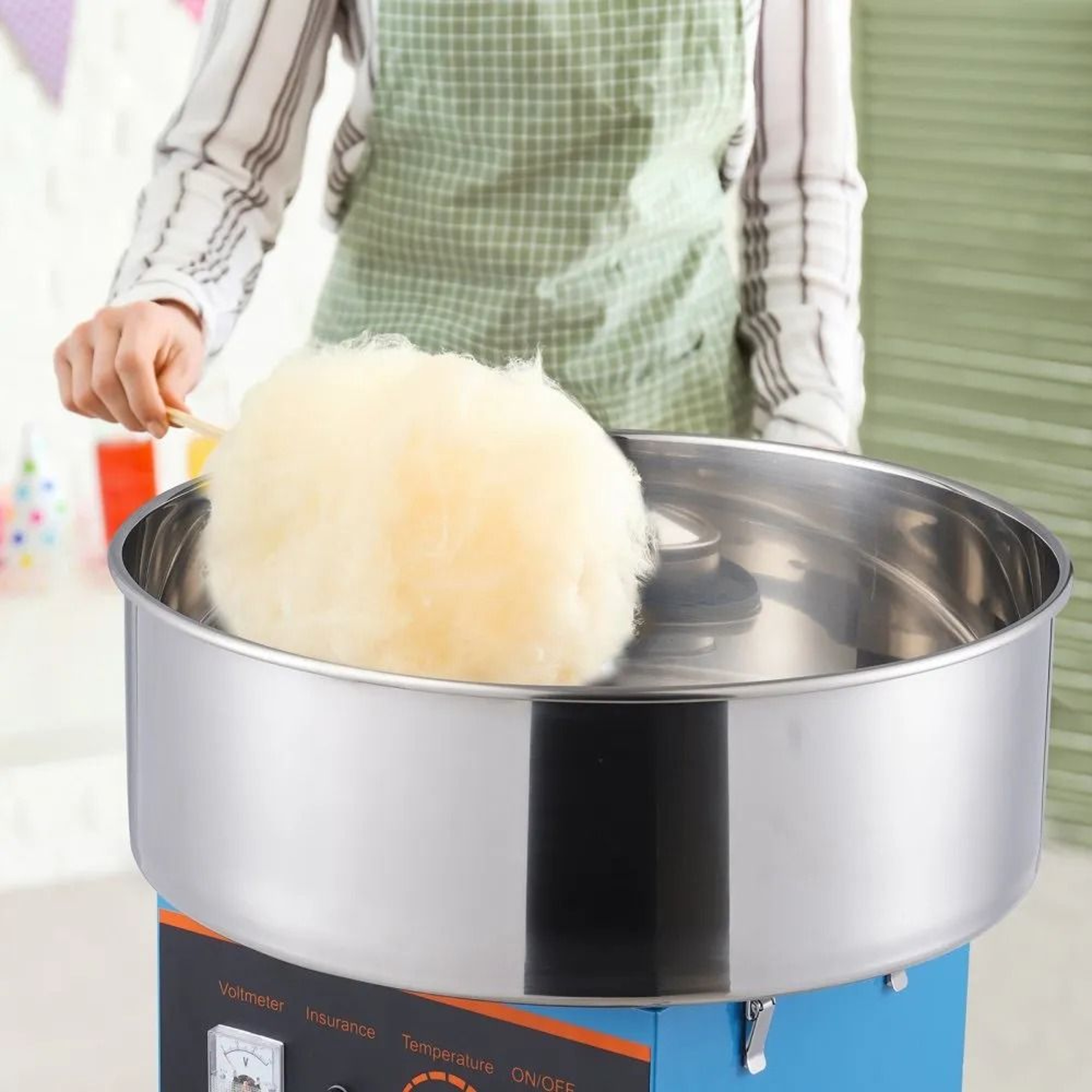 Commercial Electric Cotton Candy Machine 1000W Candy Floss Maker 5
