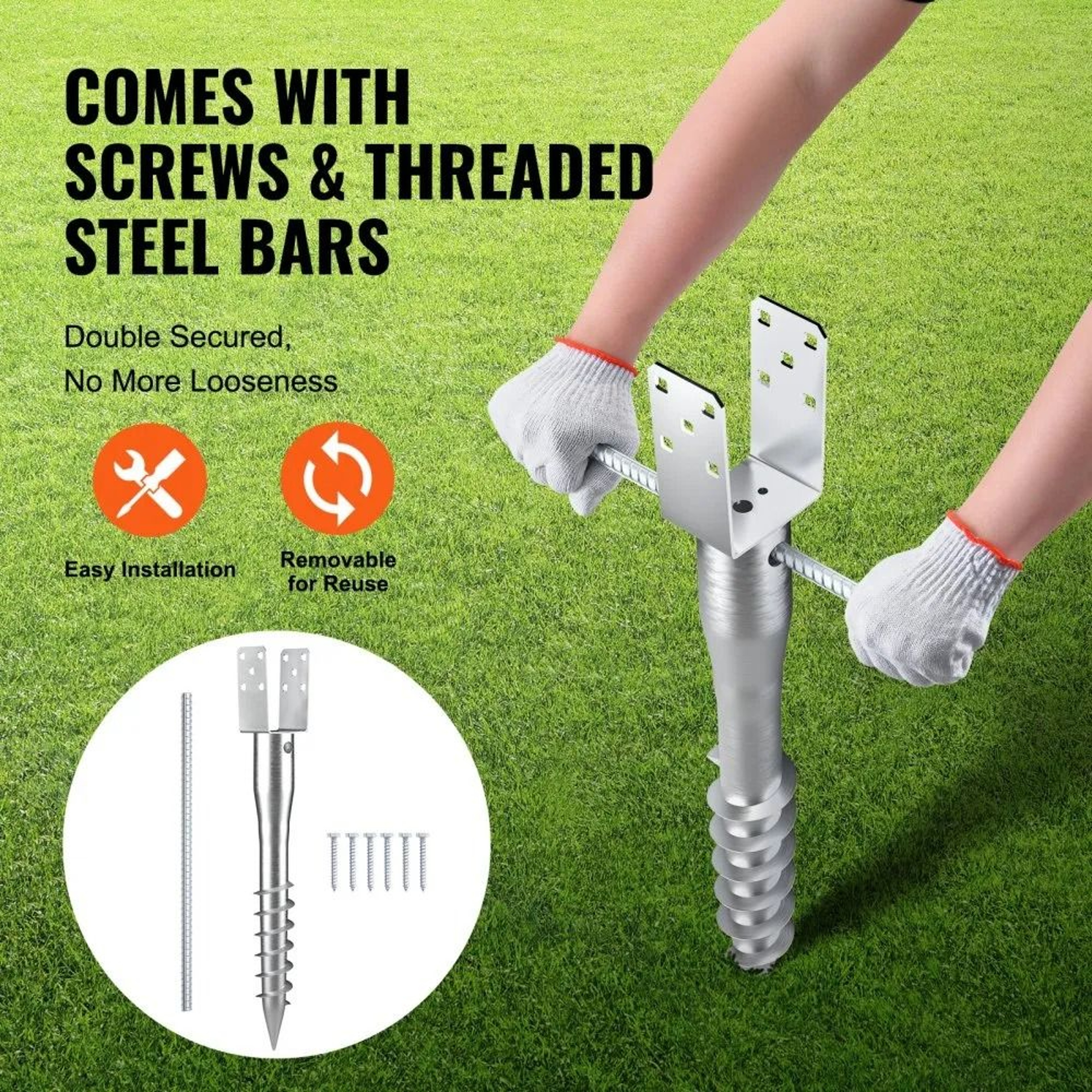 Heavy Duty No Dig Ground Anchor Screw In Fence Post Anchor For 35 Inch Timber 1