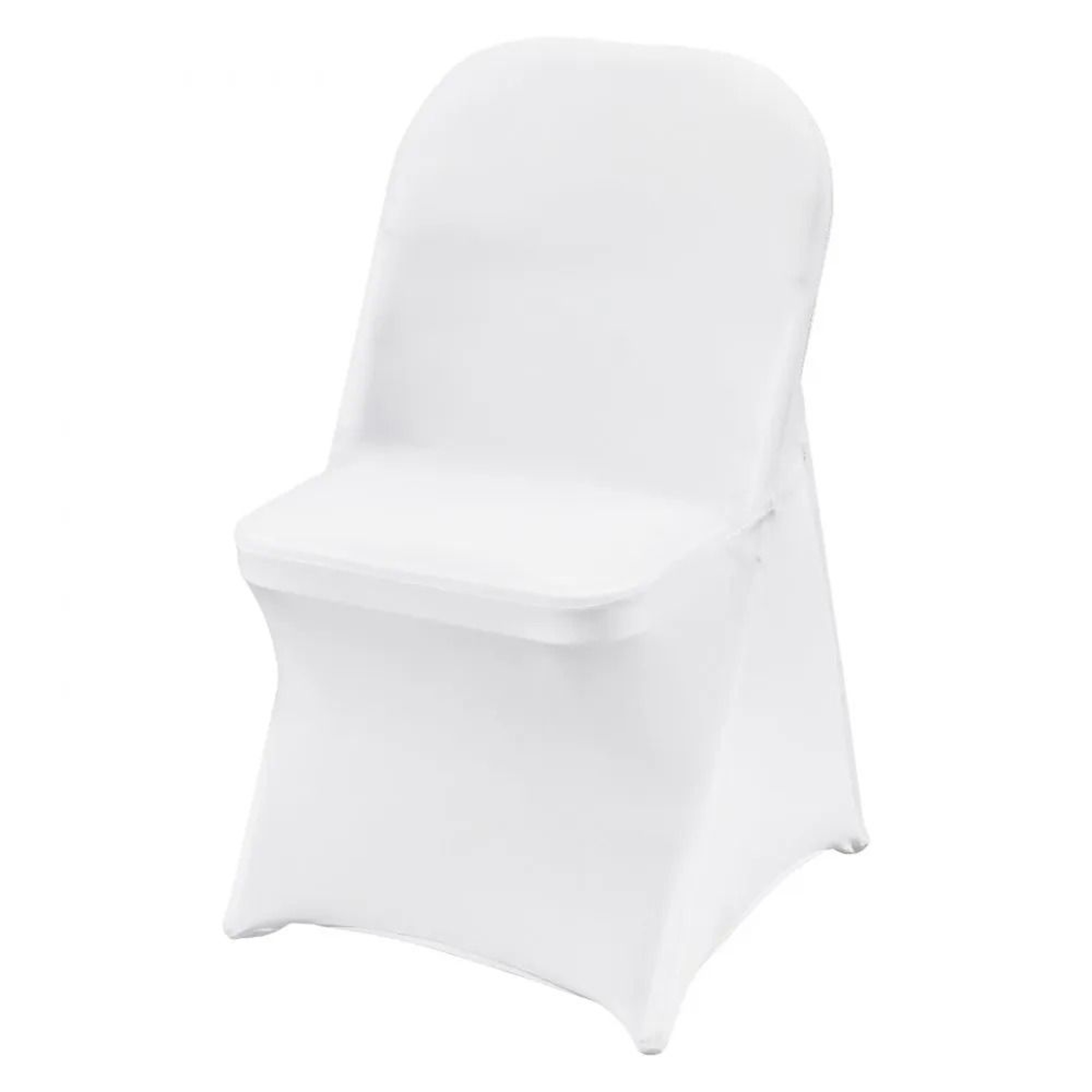 100 Piece White Spandex Chair Covers For Weddings Banquets And Events 0