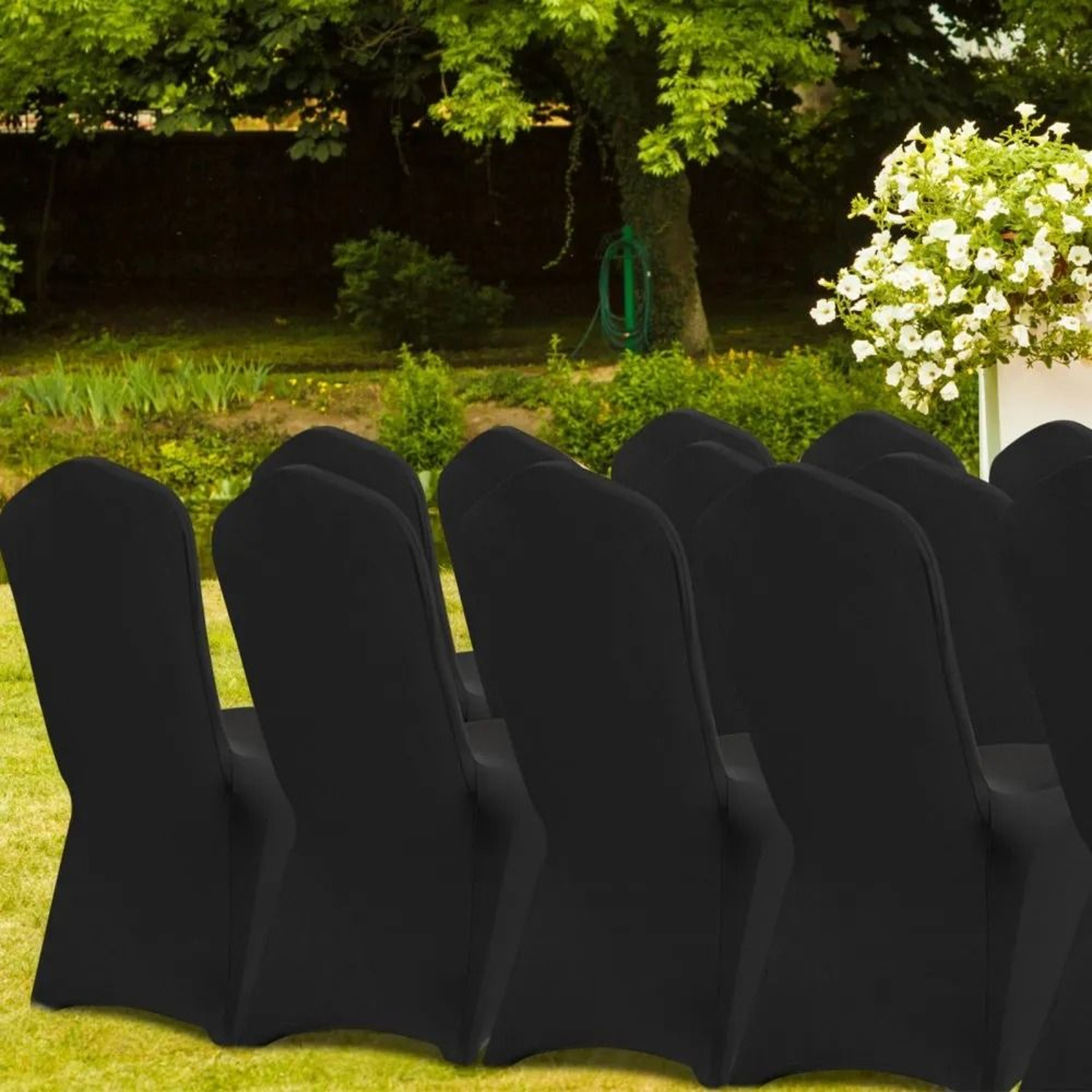 Stretch Spandex Chair Covers For Weddings Banquets And Events 50 Pack Black 7