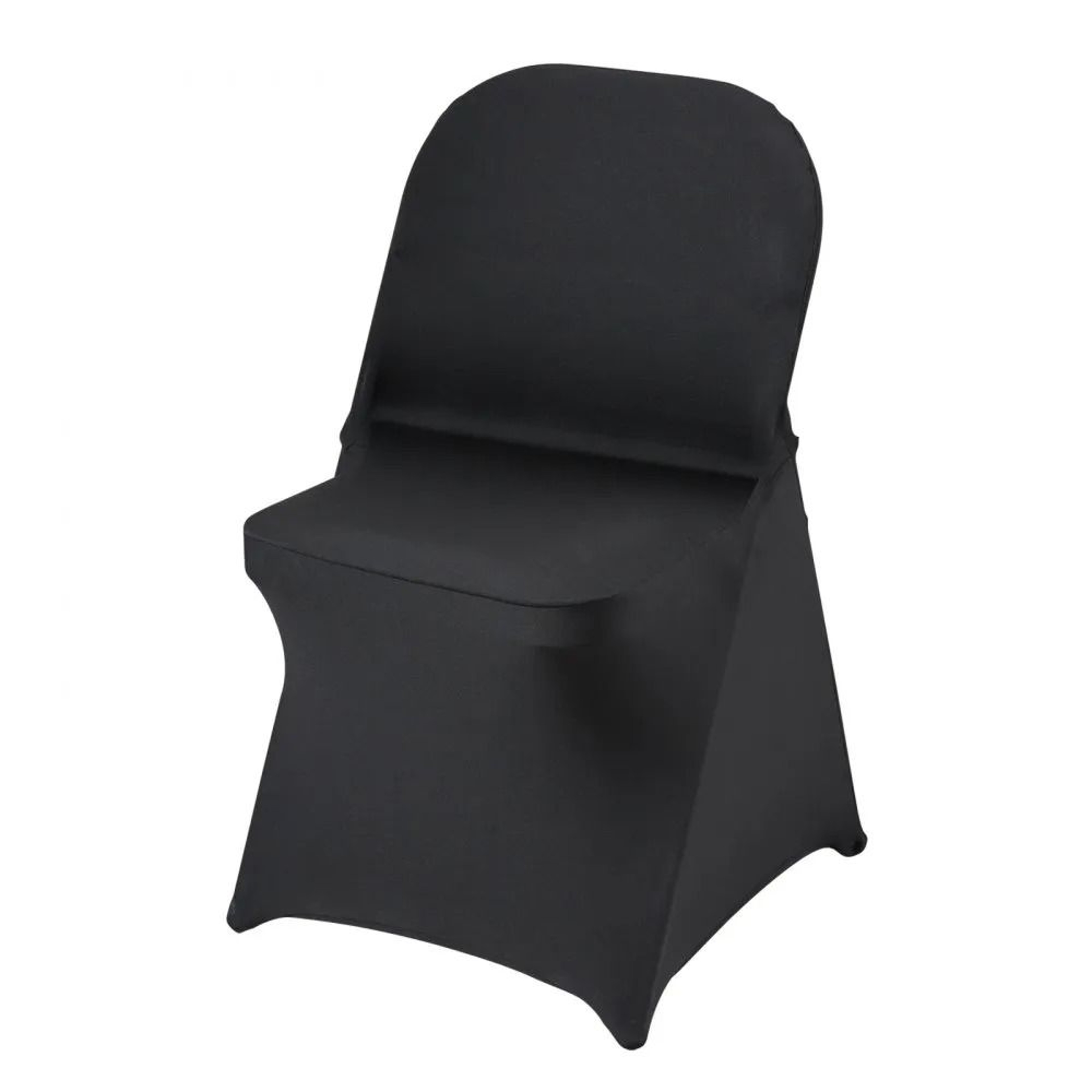 50 Pack Black Stretch Spandex Folding Chair Covers For Weddings Banquets And Parties 0