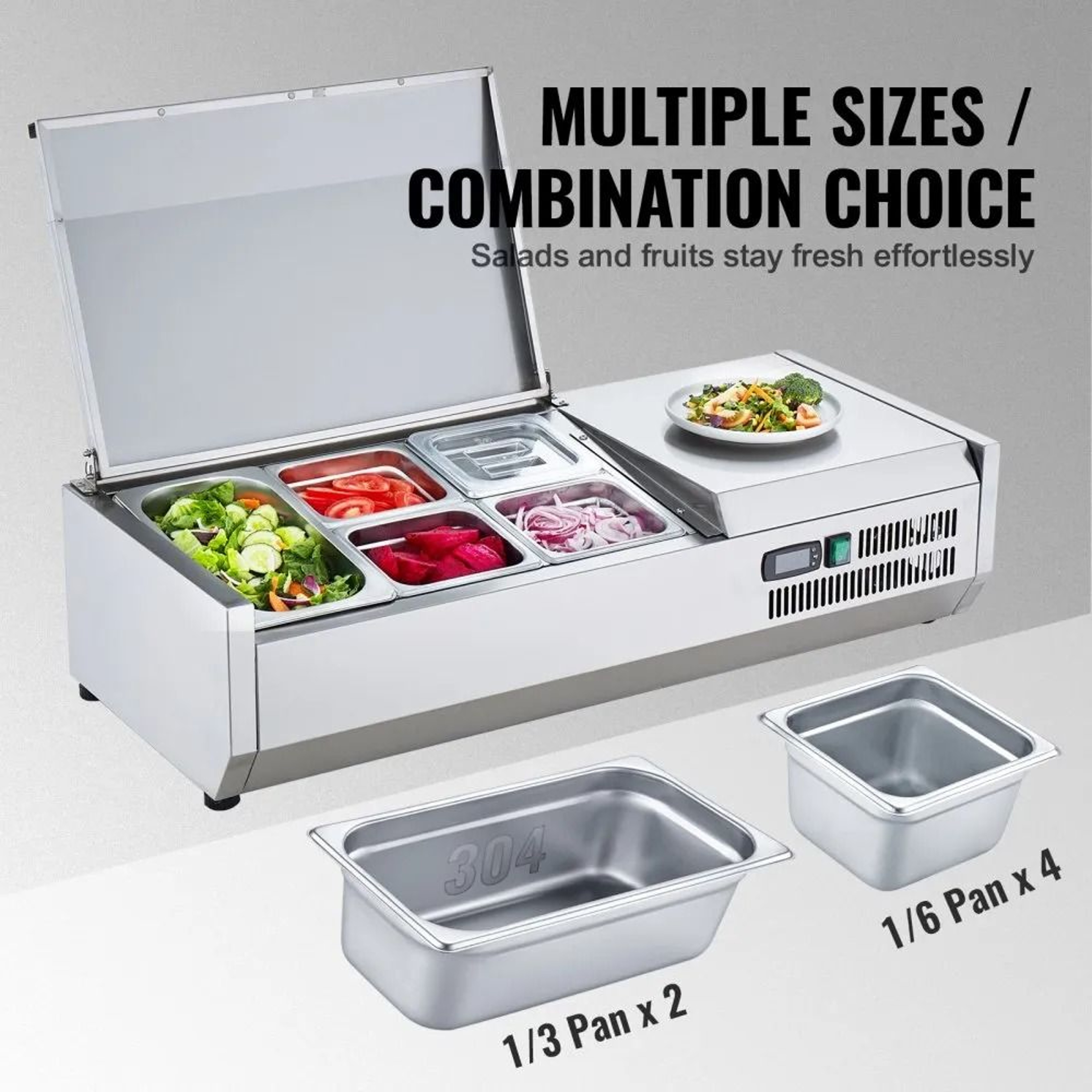 Refrigerated Condiment Prep Station Countertop Commercial Sandwich Prep Station 4