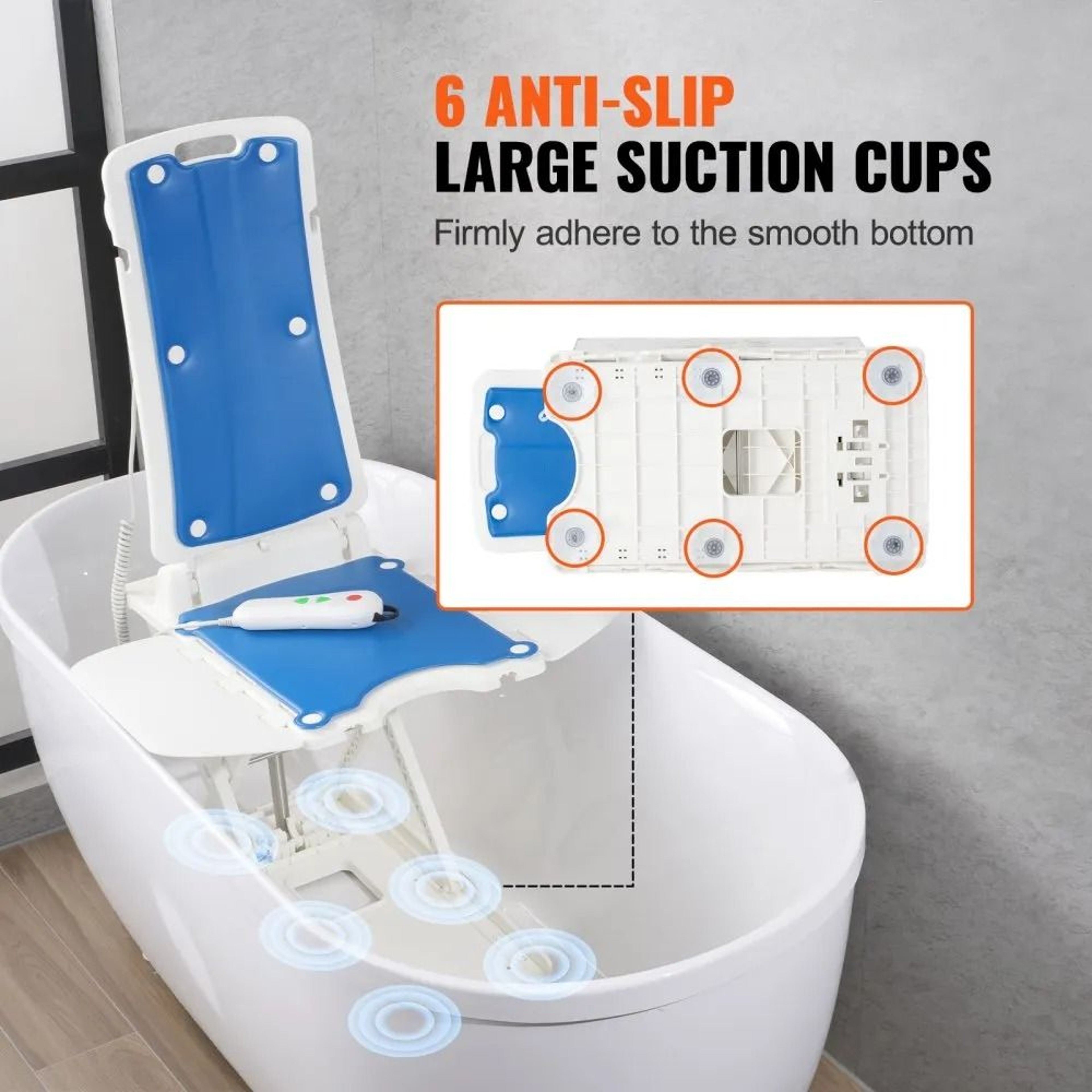 Electric Bath Lift Chair For Seniors Waterproof Mobility Lift With Reclining Backrest 2