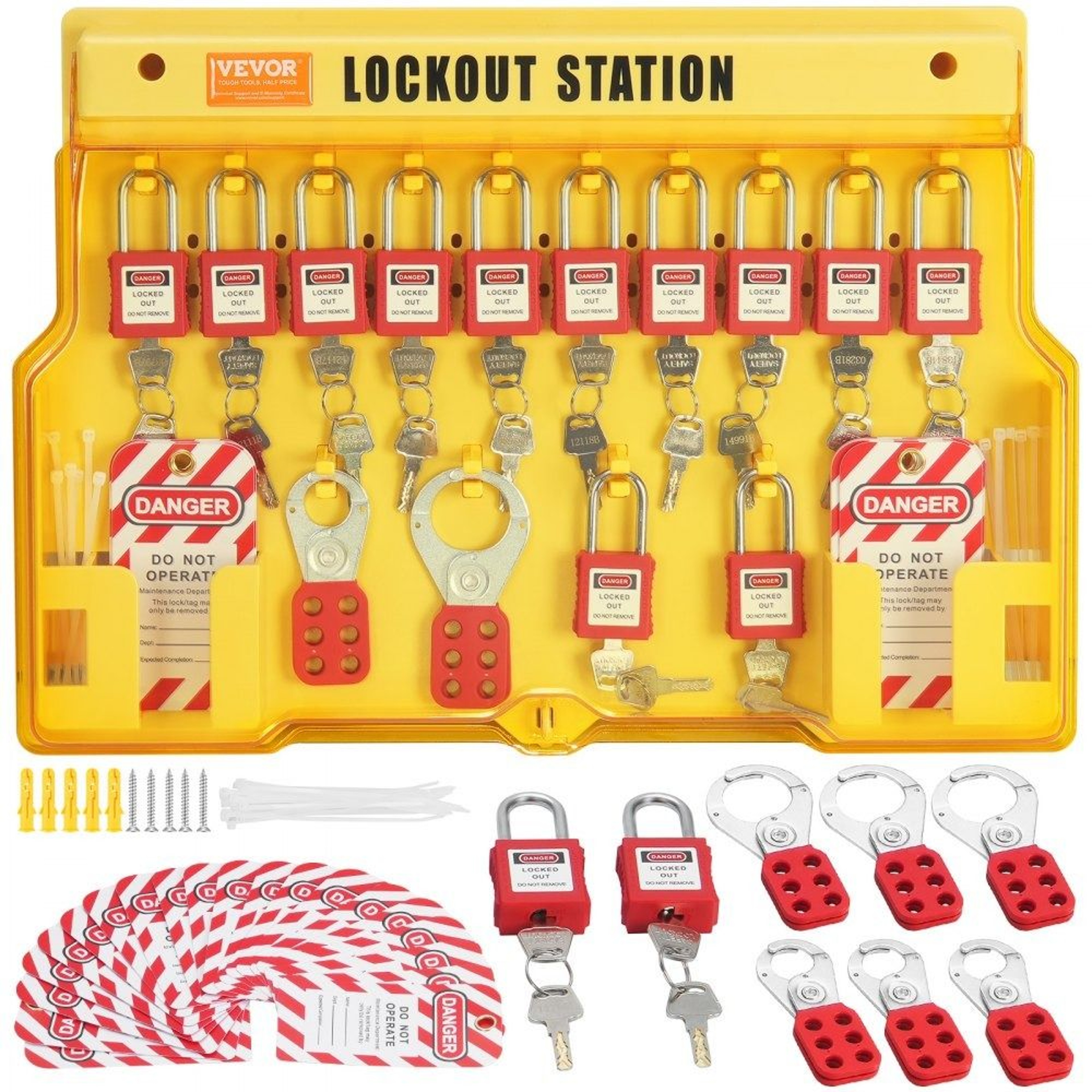 Electrical Lockout Tagout Kit With Safety Padlocks And Lockout Tagout Station 0