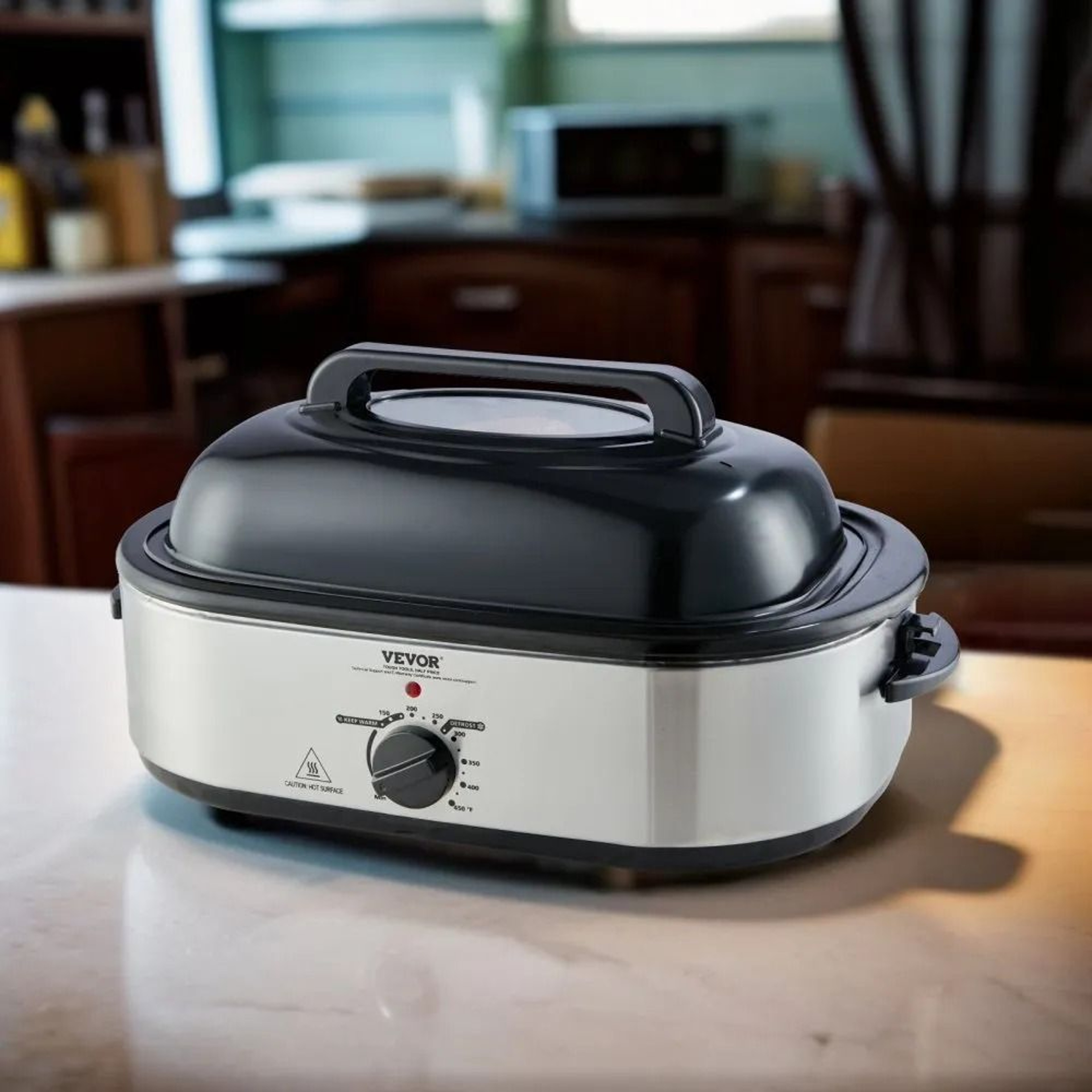 18 QT Electric Roaster Oven With Self Basting Lid And Adjustable Temperature 6