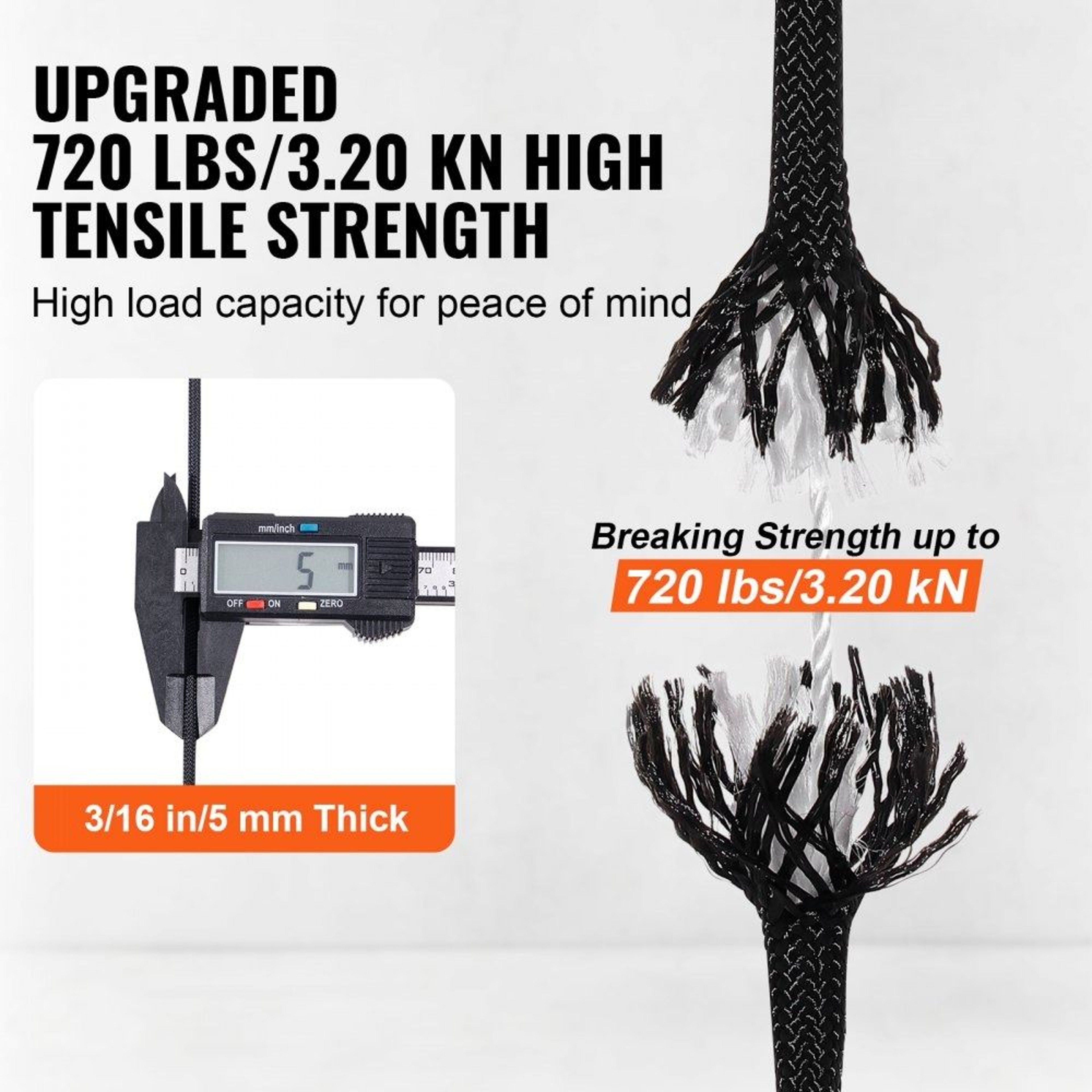 Braided Nylon Rope 1000 Ft Heavy Duty Arborist Rigging Rope With ABS Reel 5