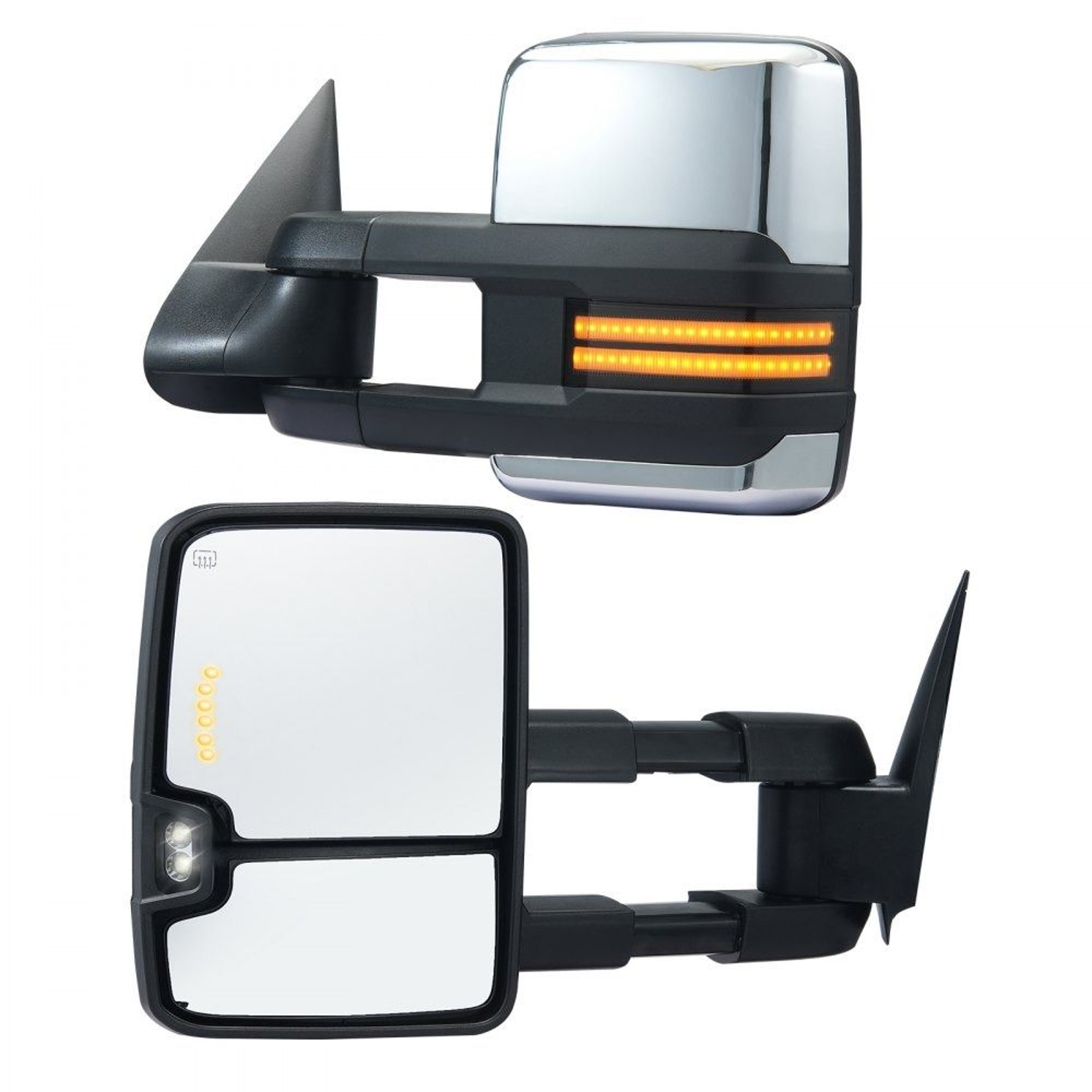 Heated Towing Mirrors For Chevy Silverado 2003 To 2007 GMC Sierra With Turn Signals 0